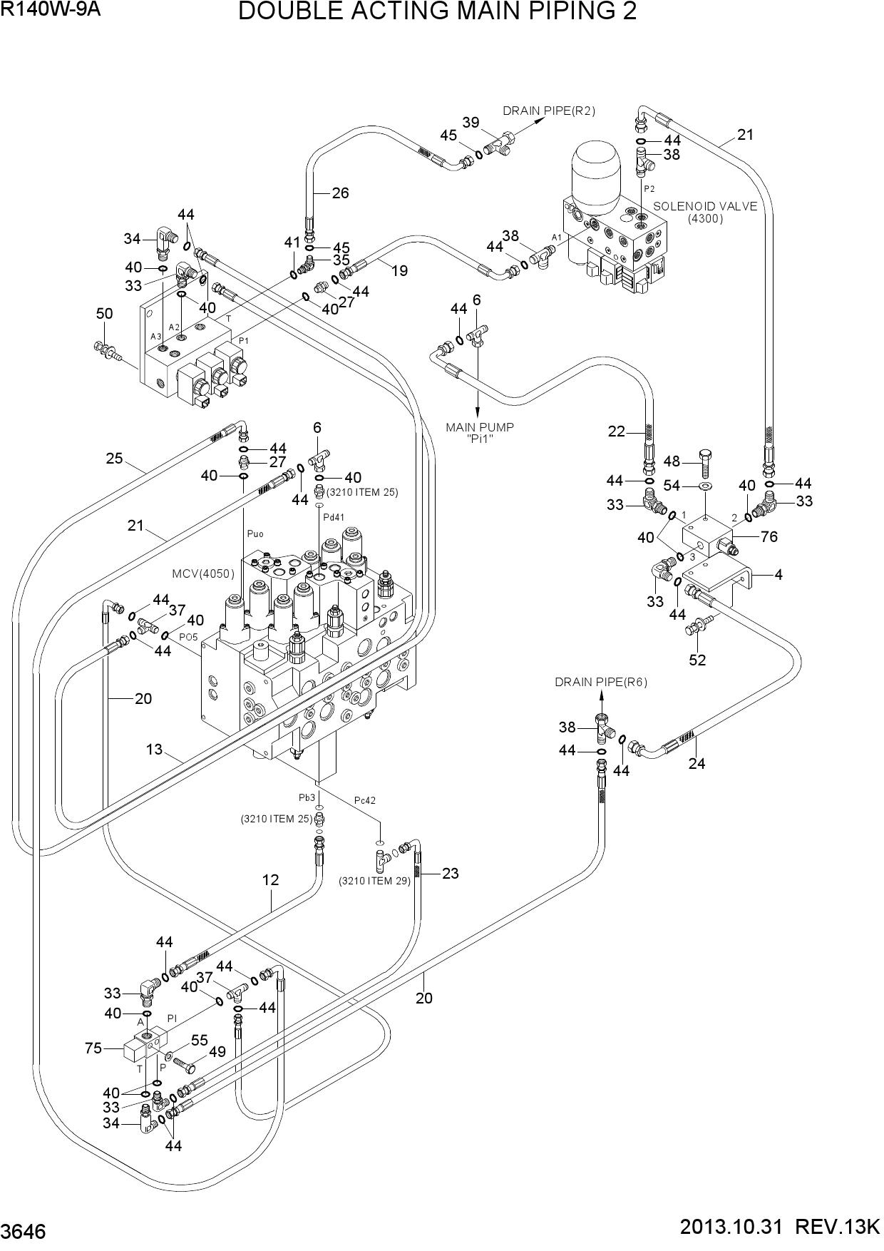 DOUBLE ACTING MAIN PIPING KIT 2