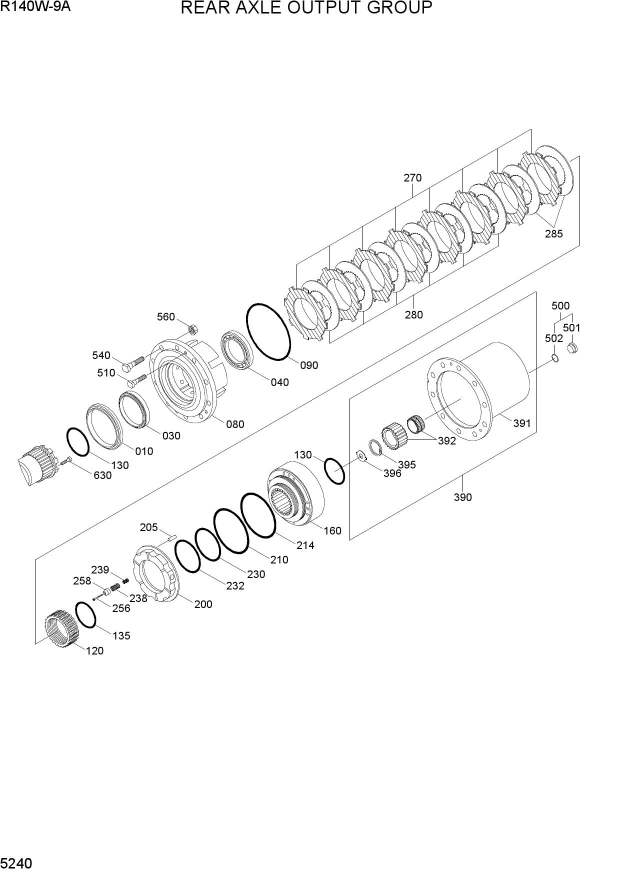 REAR AXLE OUTPUT GROUP