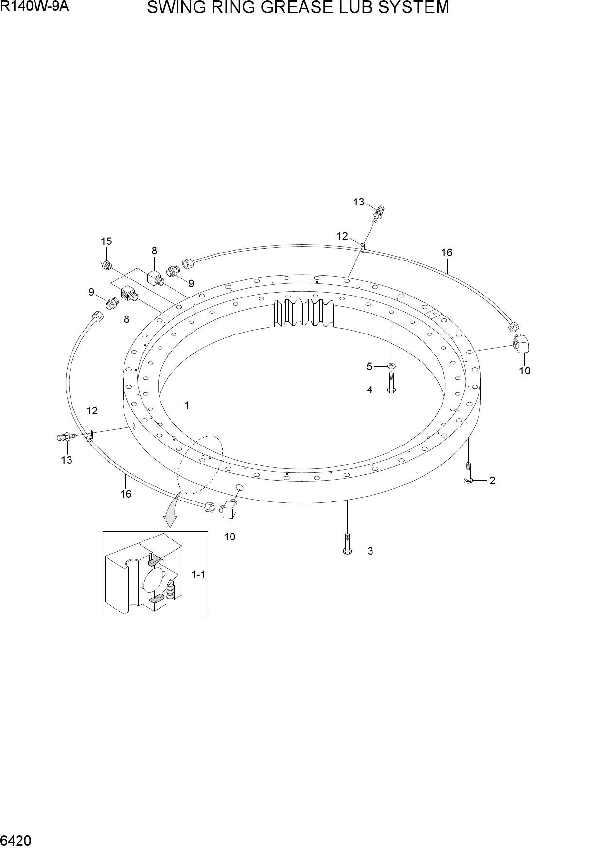 SWING RING GREASE LUB SYSTEM