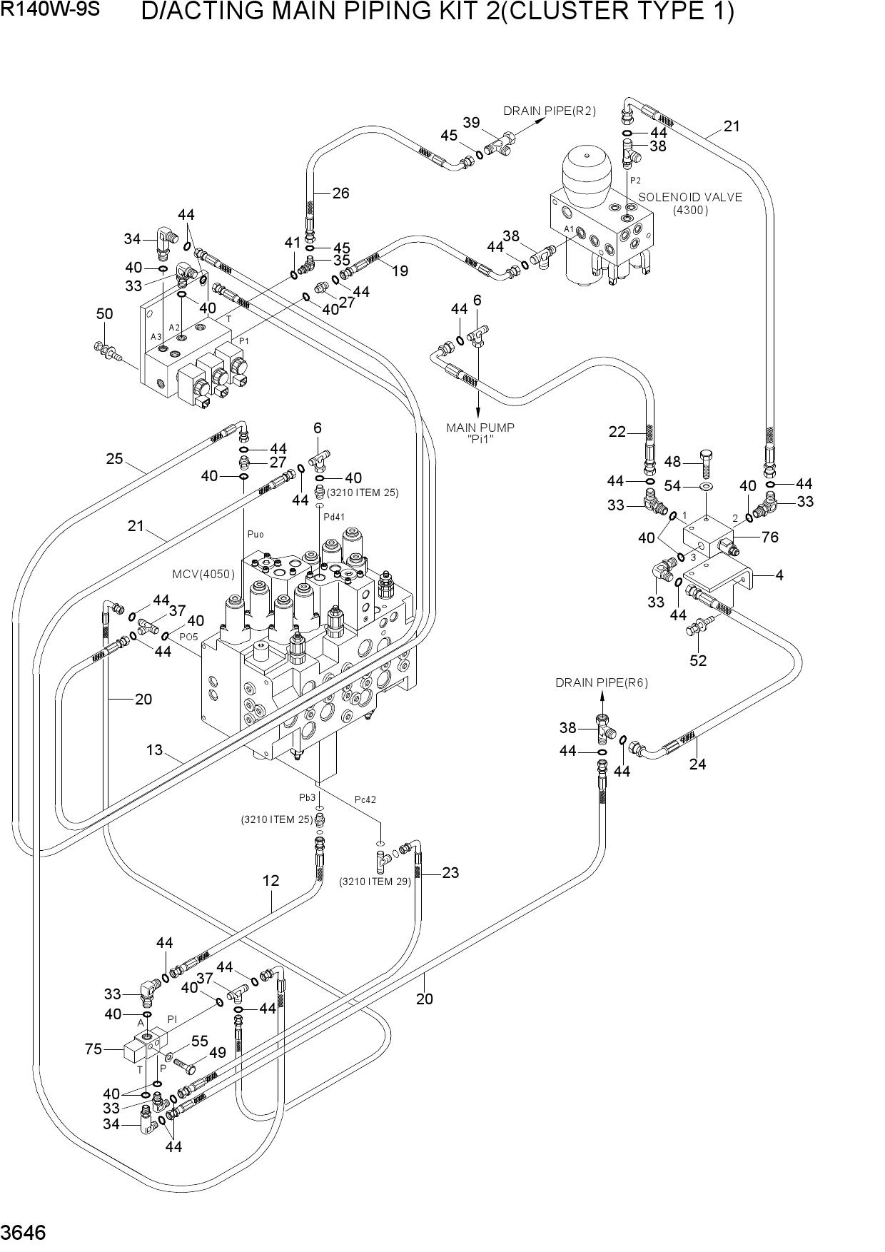 D/ACTING MAIN PIP KIT 2(CLUSTER TYPE 1)