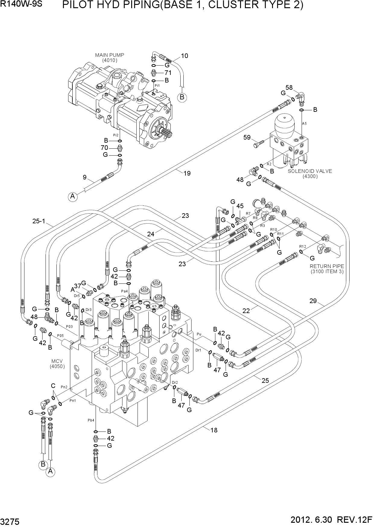 PILOT HYD PIPING(BASE 1, CLUSTER TYPE 2)