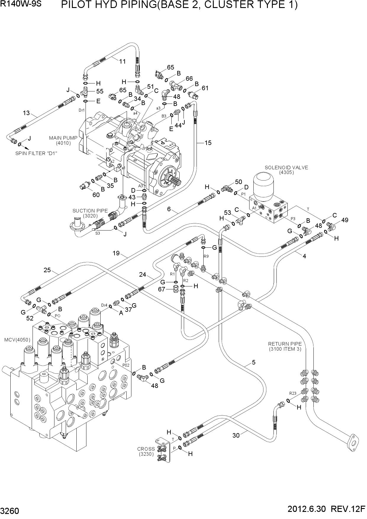 PILOT HYD PIPING(BASE 2, CLUSTER TYPE 1)