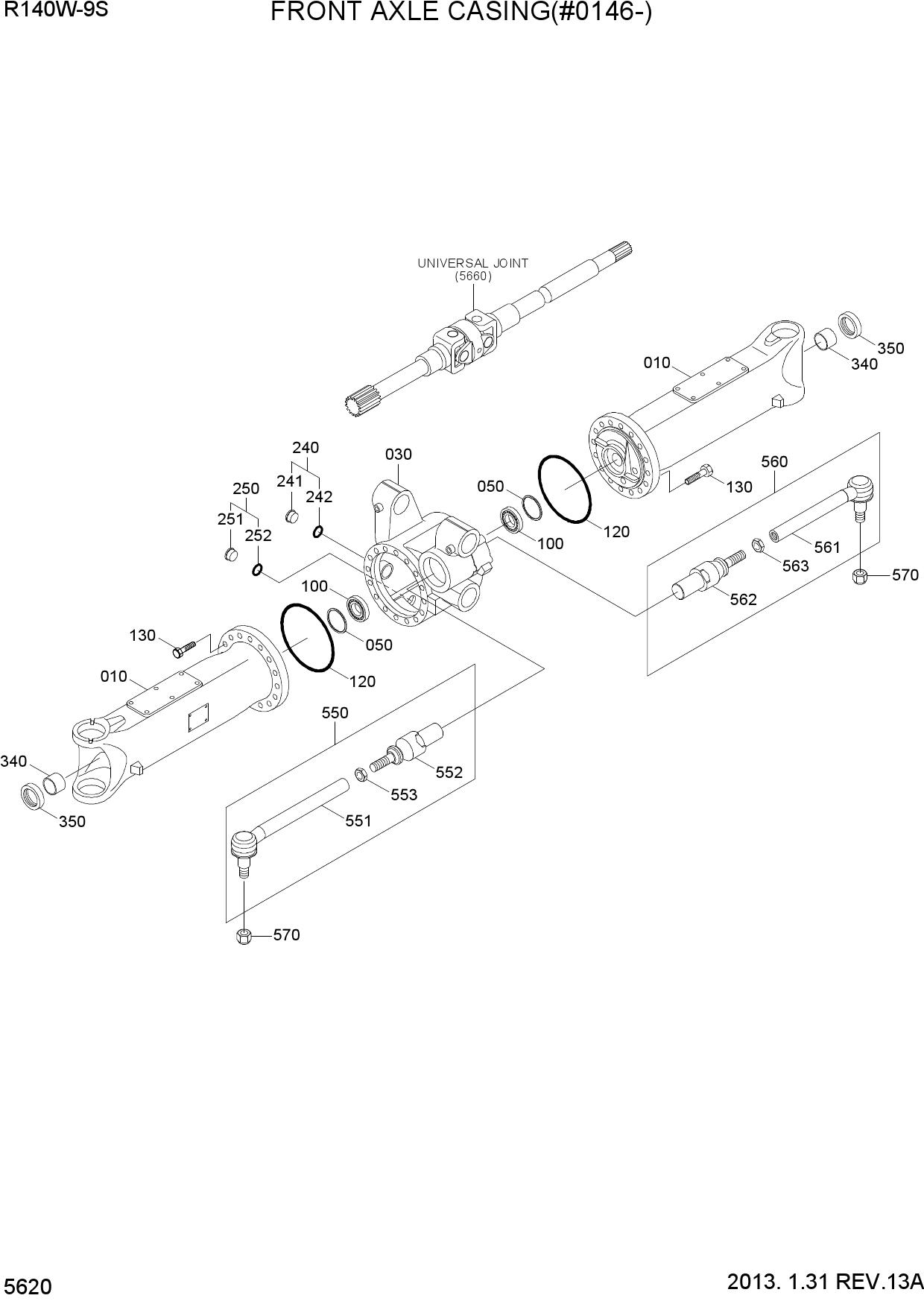 FRONT AXLE CASING(#0146-)
