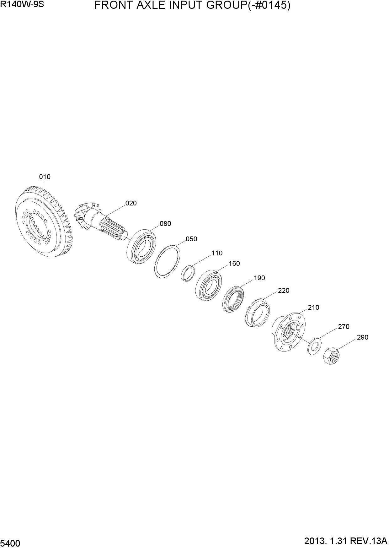 FRONT AXLE INPUT GROUP(-#0145)