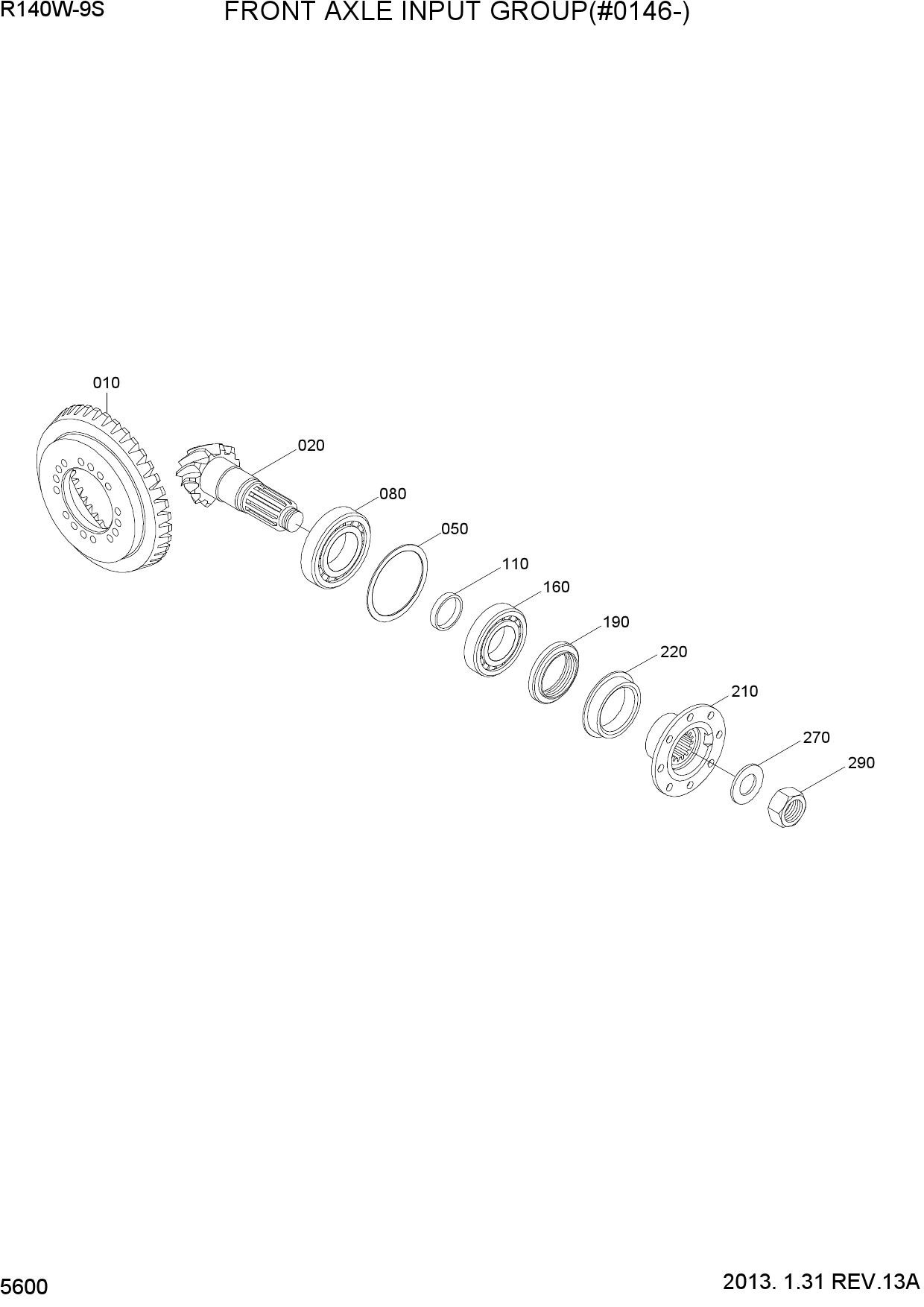 FRONT AXLE INPUT GROUP(#0146-)
