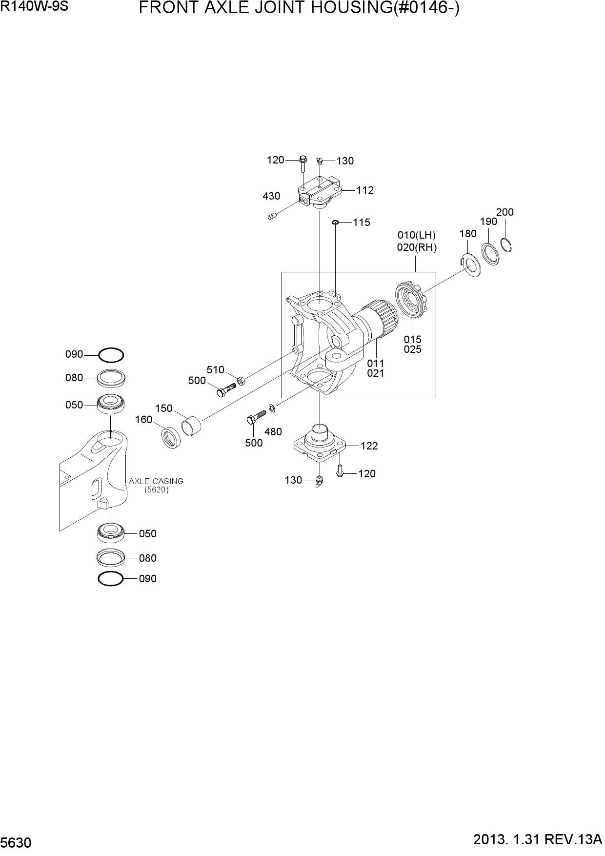 FRONT AXLE JOINT HOUSING(#0146-)