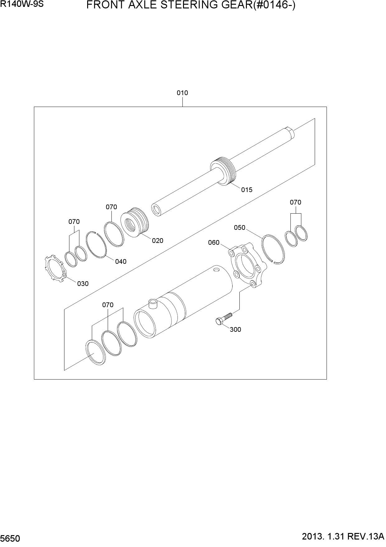 FRONT AXLE STEERING GEAR(#0146-)