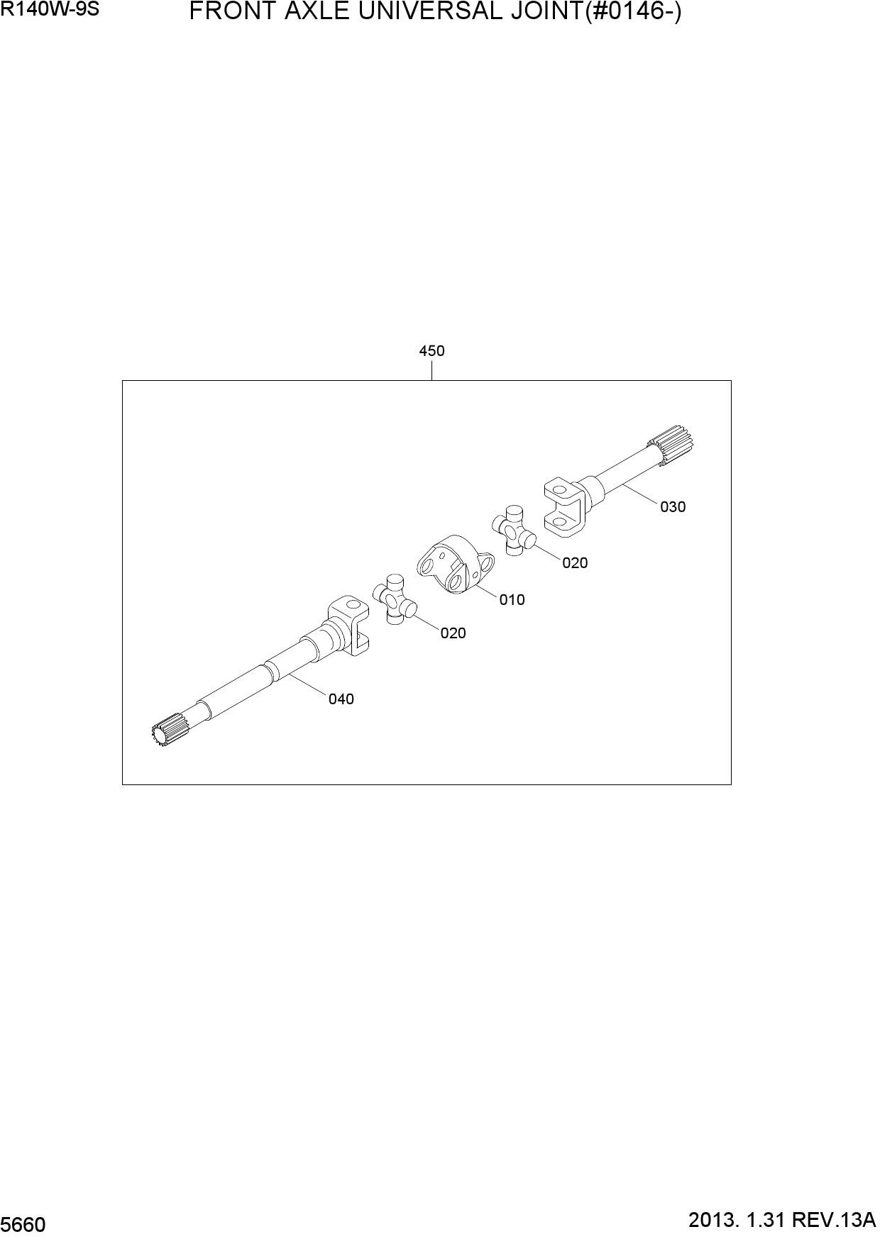 FRONT AXLE UNIVERSAL JOINT(#0146-)