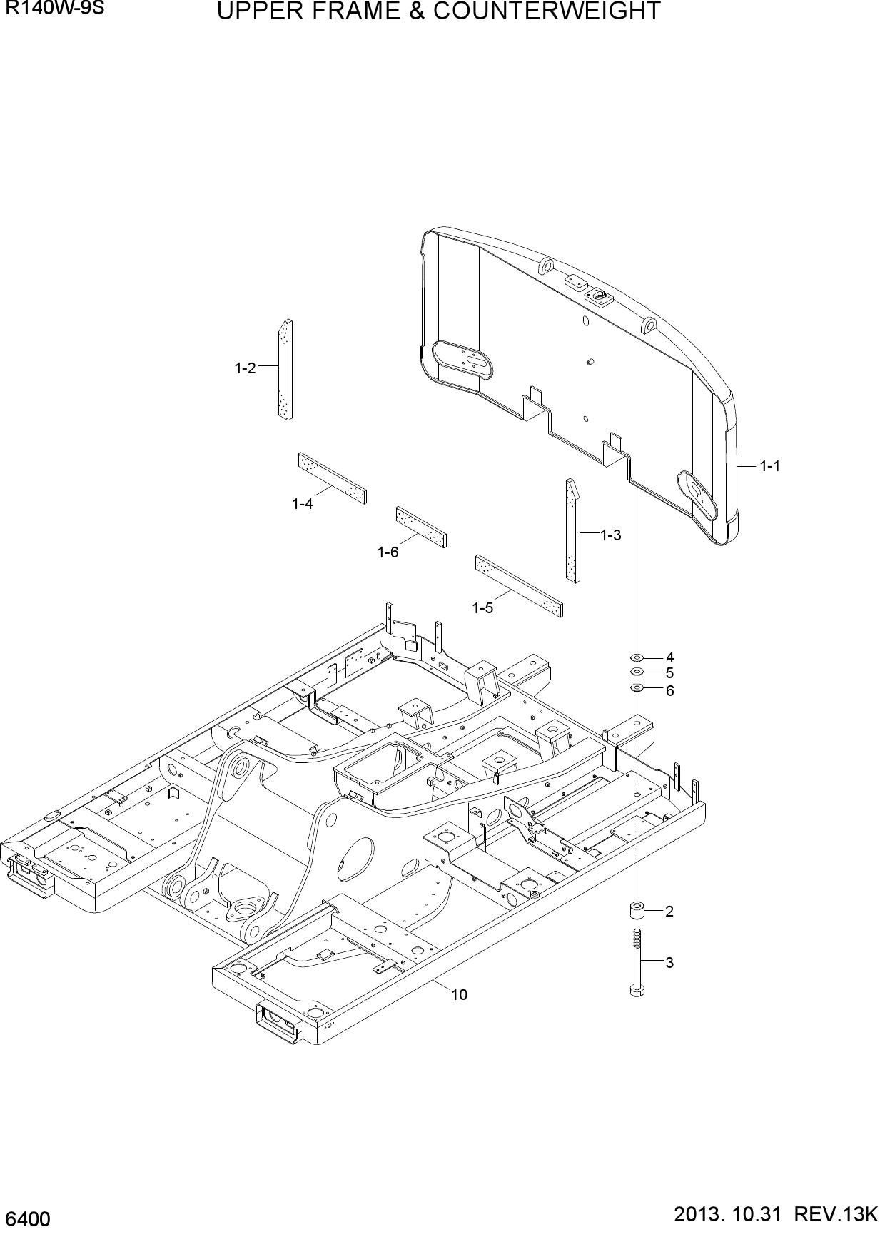 UPPER FRAME & COUNTERWEIGHT