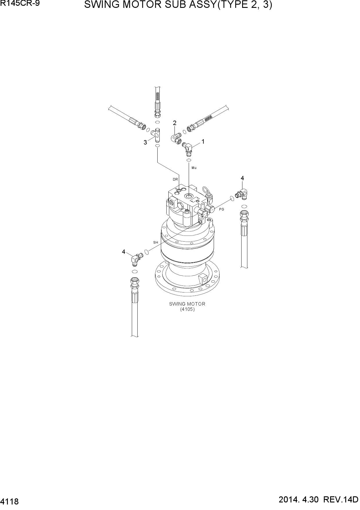 SWING MOTOR SUB ASSY(TYPE 2,3)