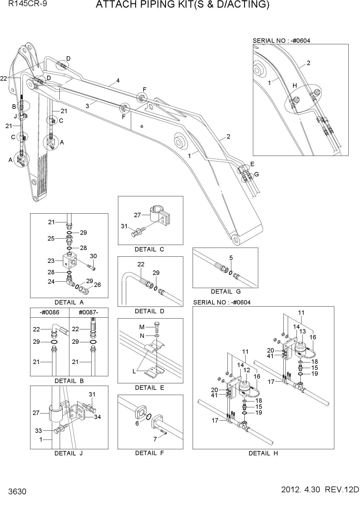 ATTACH PIPING KIT(S & D/ACTING)
