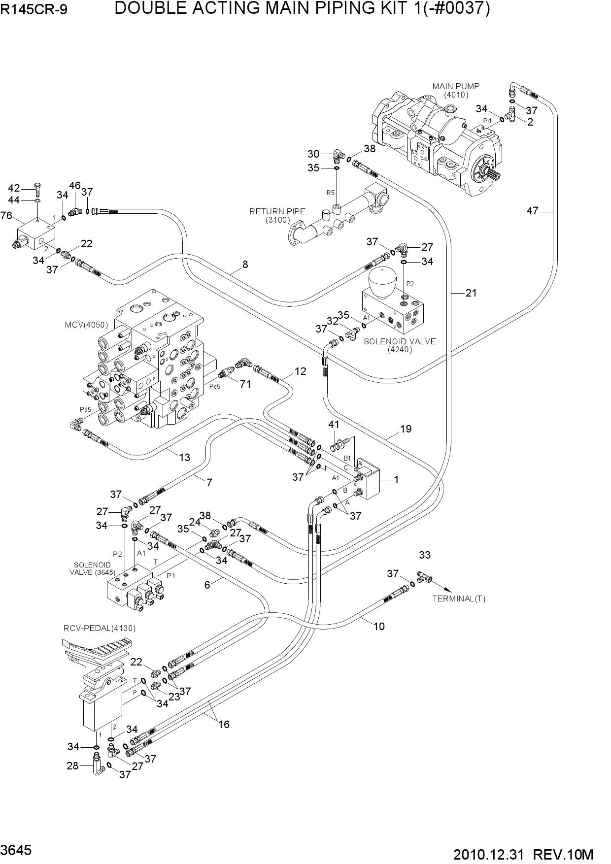 DOUBLE ACTING MAIN PIPING KIT 1(-#0037)