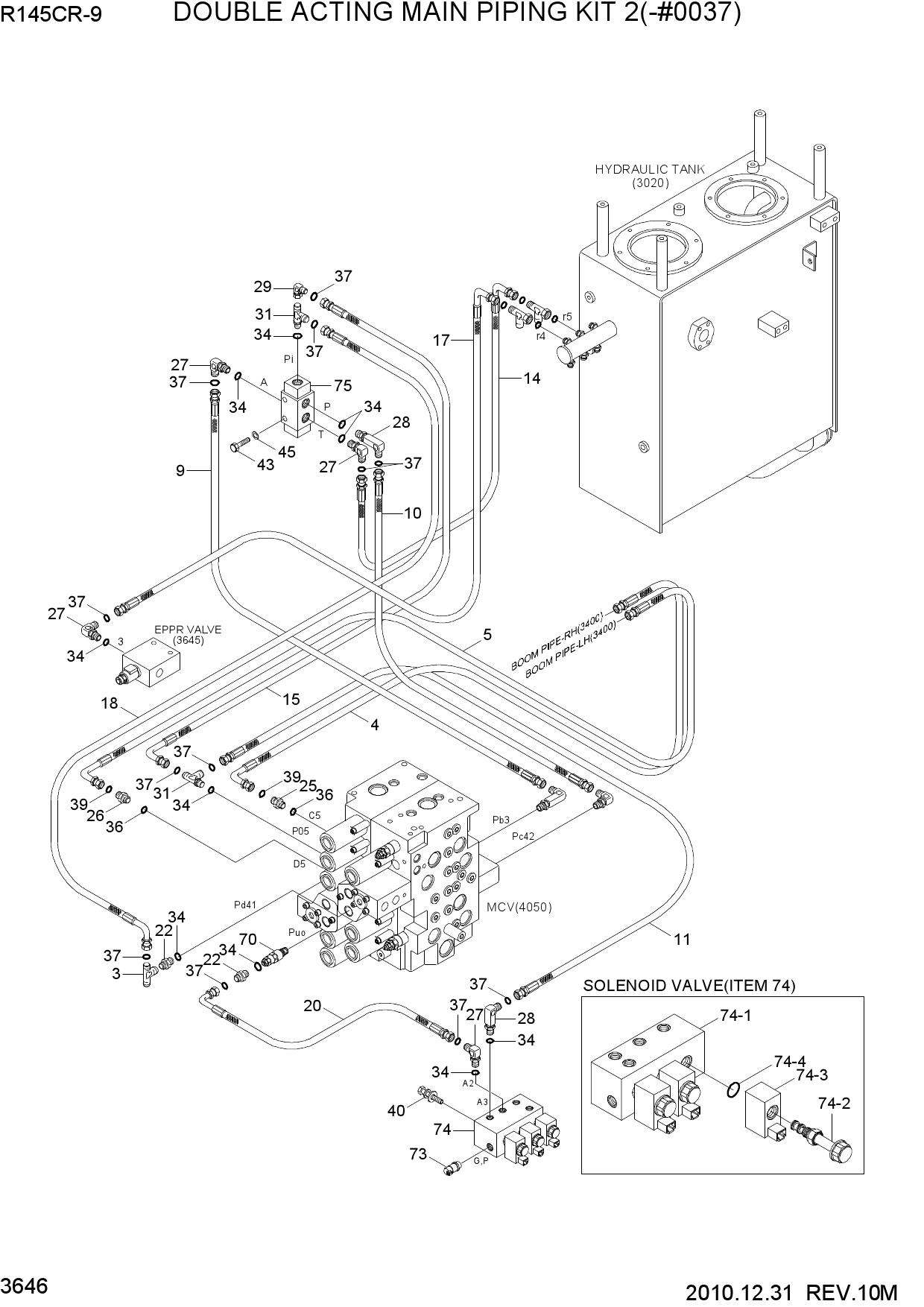 DOUBLE ACTING MAIN PIPING KIT 2(-#0037)