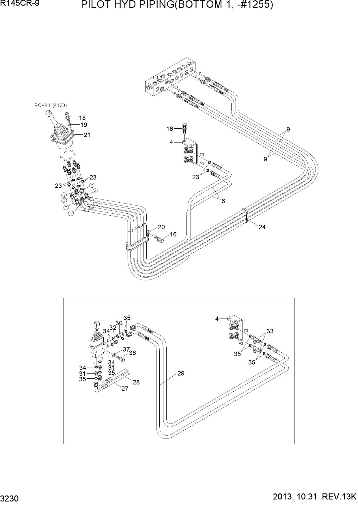 PILOT HYD PIPING(BOTTOM 1, -#1255)
