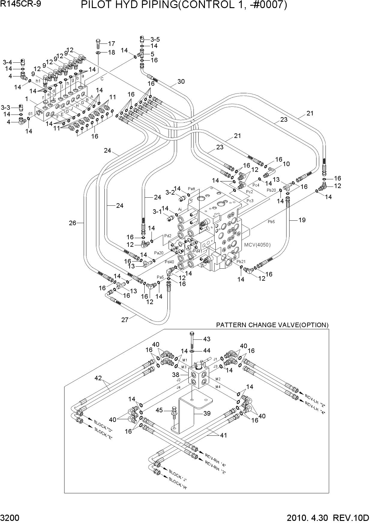 PILOT HYD PIPING(CONTROL 1, -#0007)