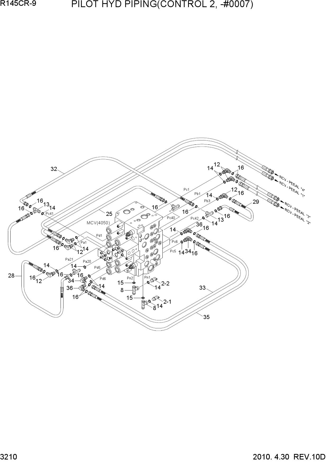 PILOT HYD PIPING(CONTROL 2, -#0007)