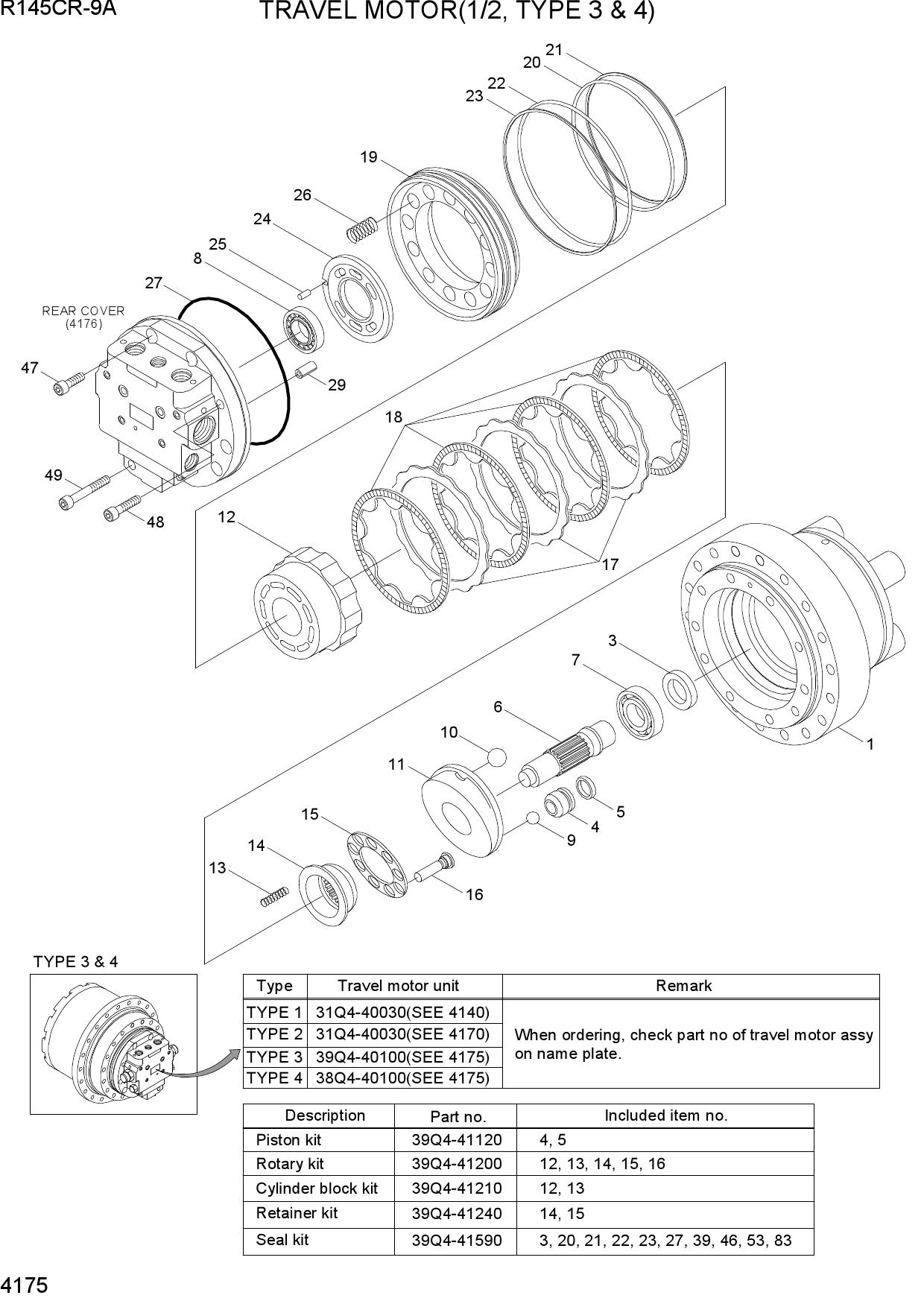 TRAVEL MOTOR(1/2, TYPE 3 & 4)