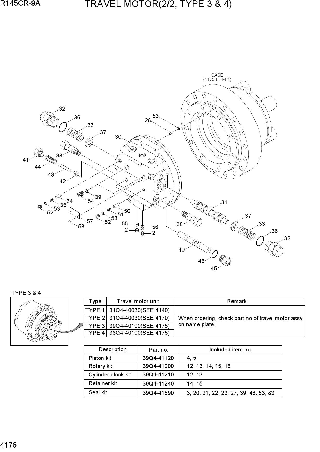 TRAVEL MOTOR(2/2, TYPE 3 & 4)