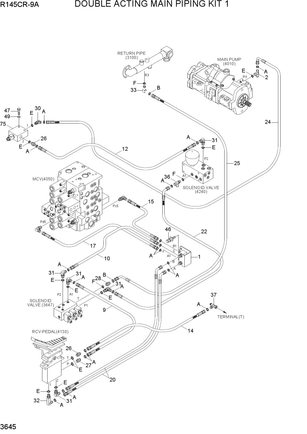 DOUBLE ACTING MAIN PIPING KIT 1