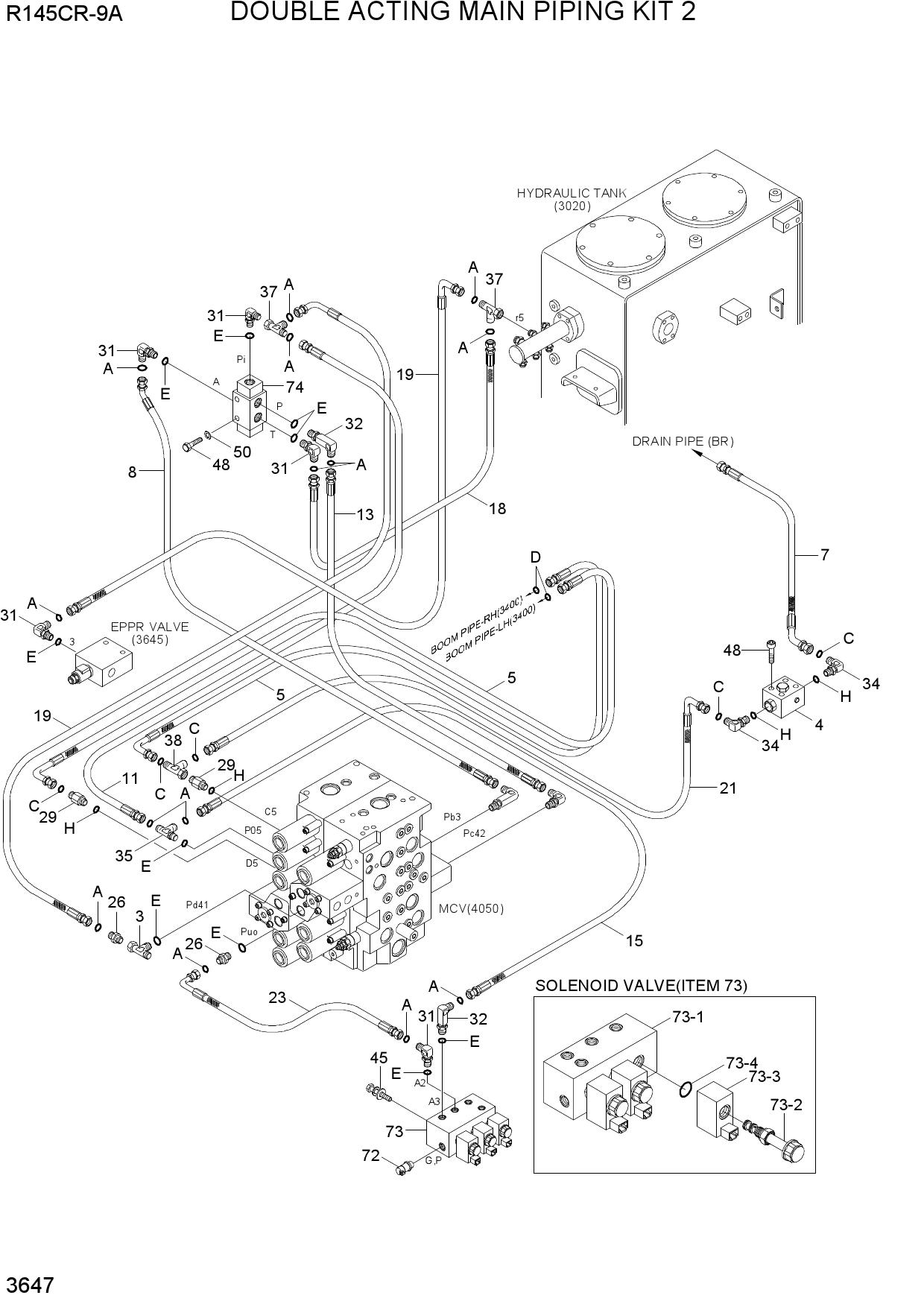 DOUBLE ACTING MAIN PIPING KIT 2
