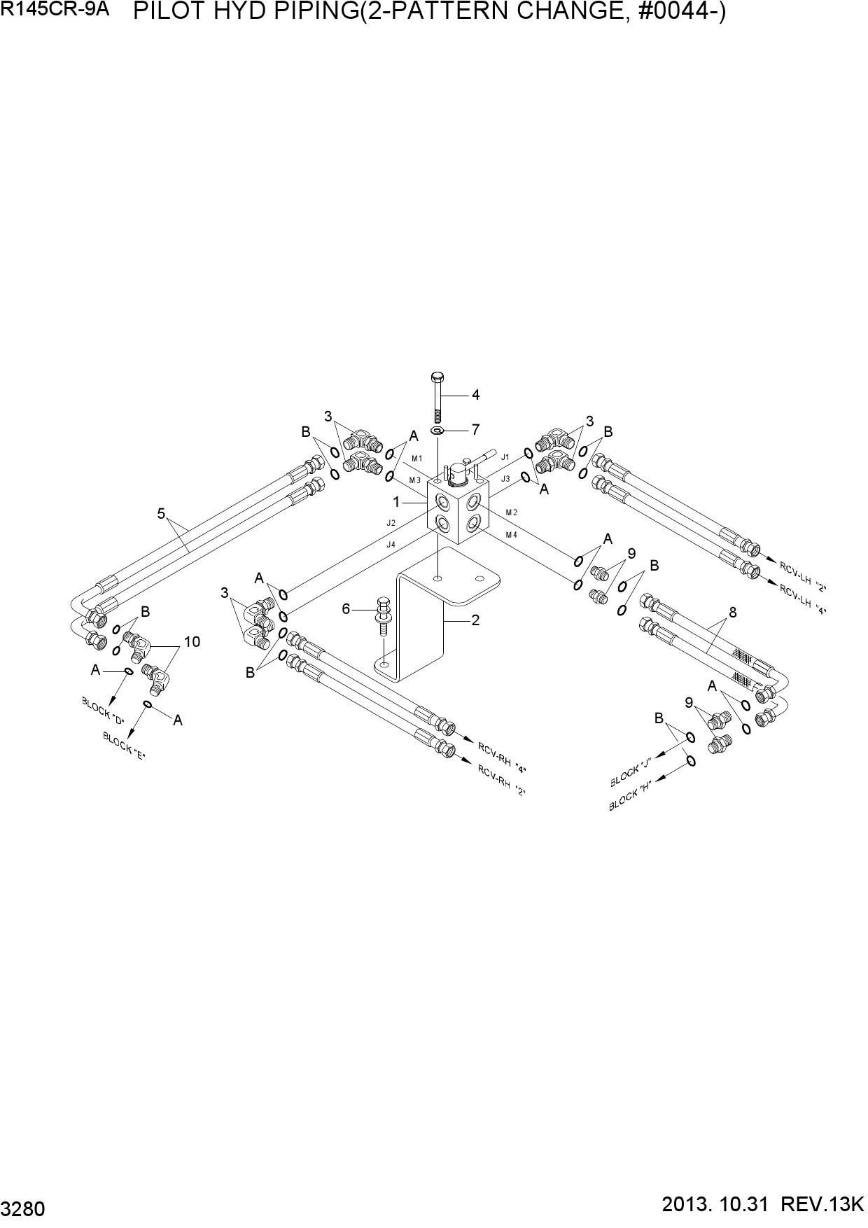 PILOT HYD PIPING(2-PATTERN CHANGE)