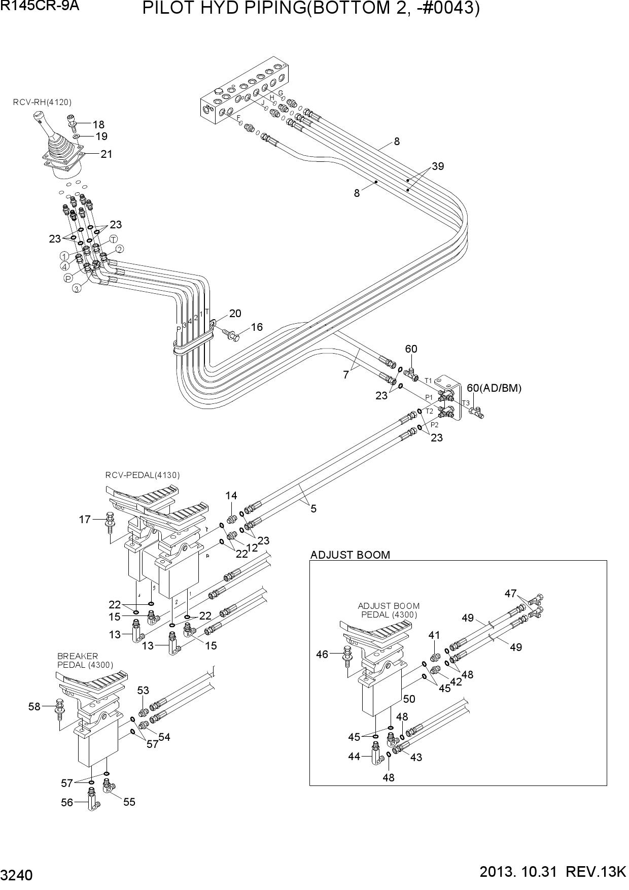 PILOT HYD PIPING(BOTTOM 2, -#0043)