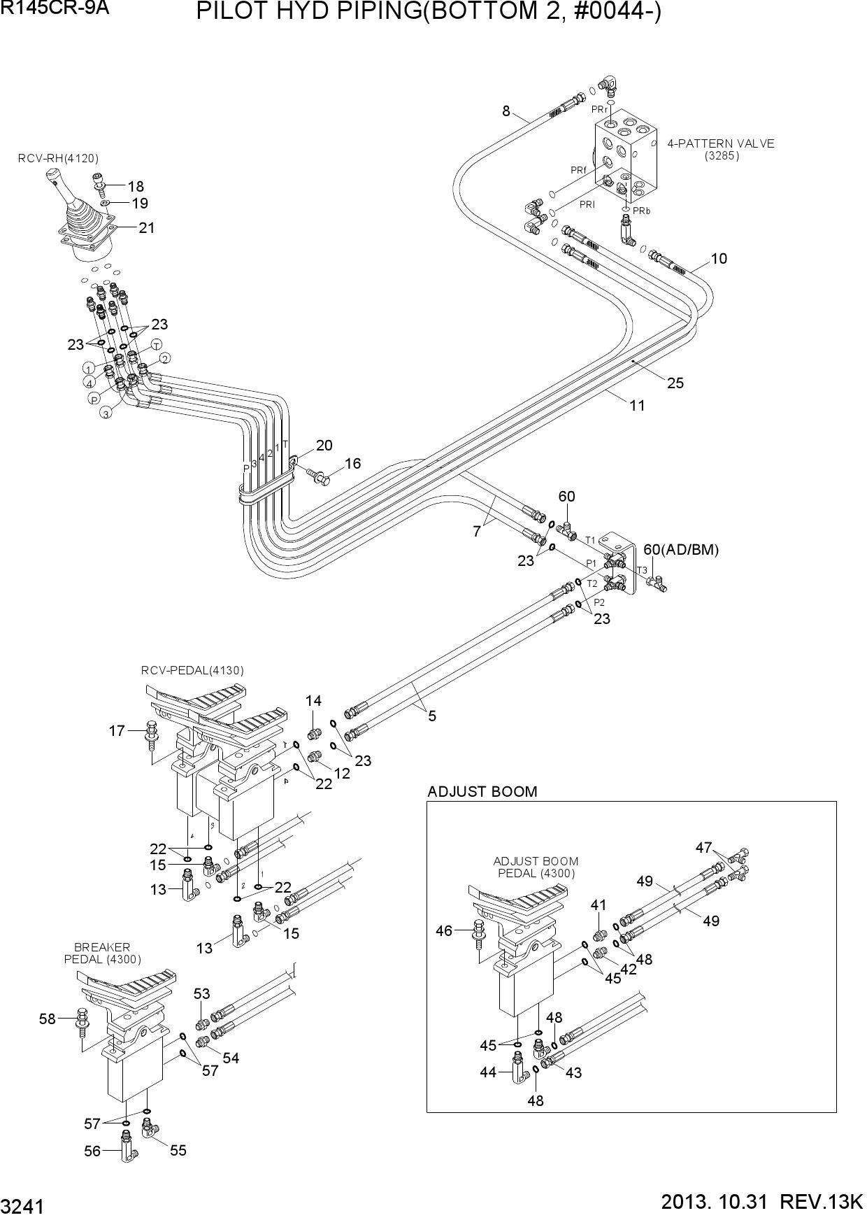 PILOT HYD PIPING(BOTTOM 2, #0044-)