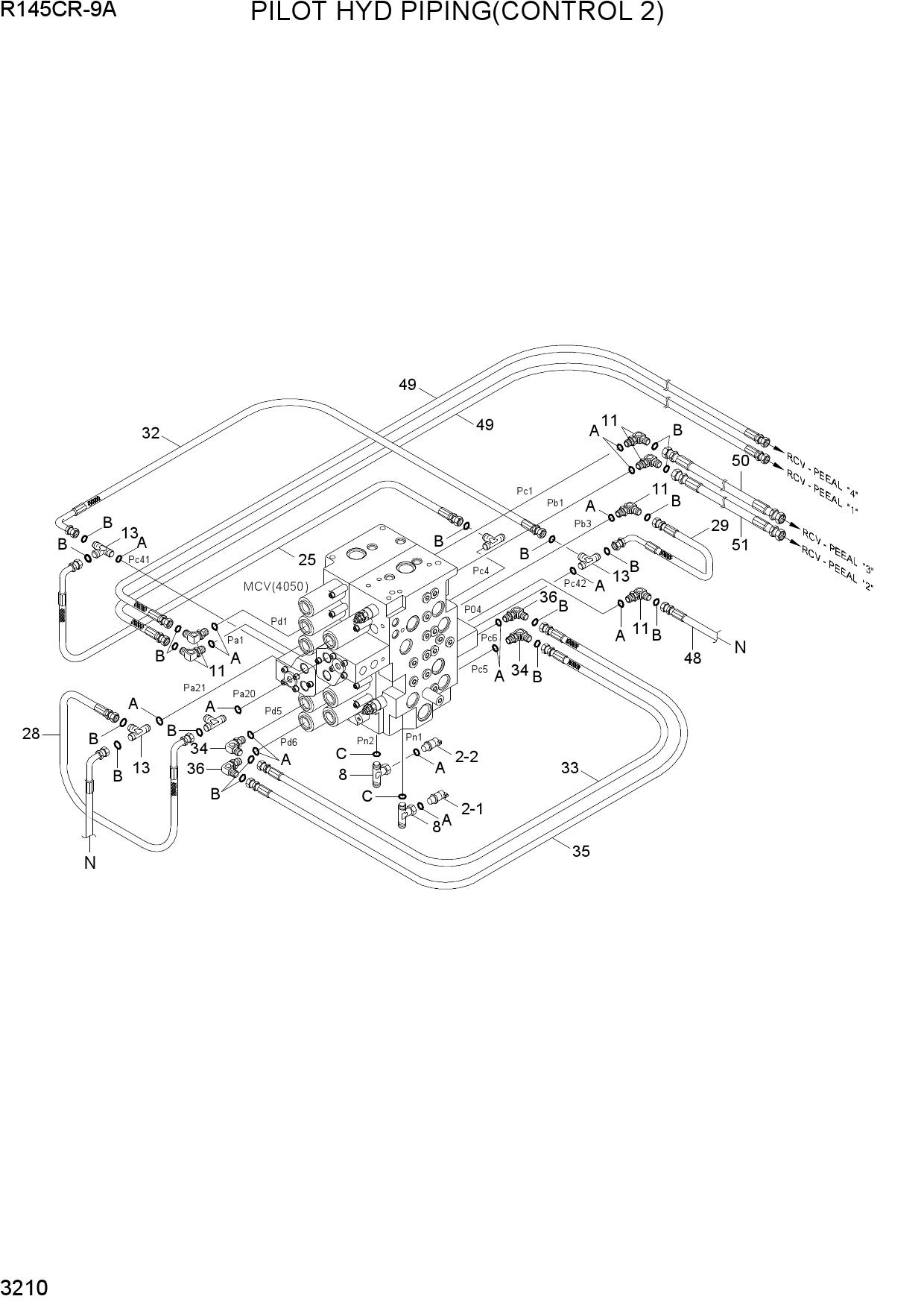 PILOT HYD PIPING(CONTROL 2)