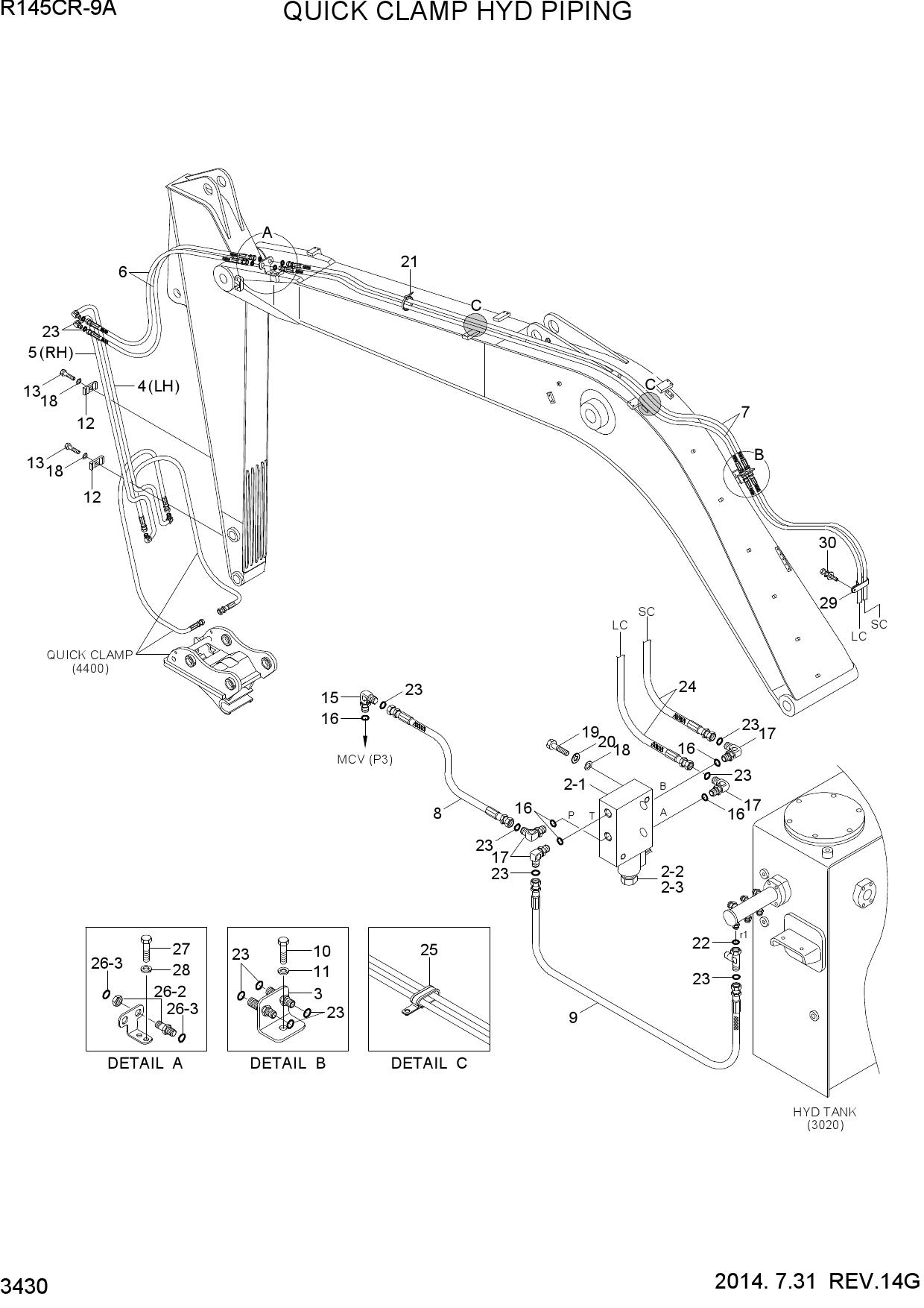 QUICK CLAMP HYD PIPING