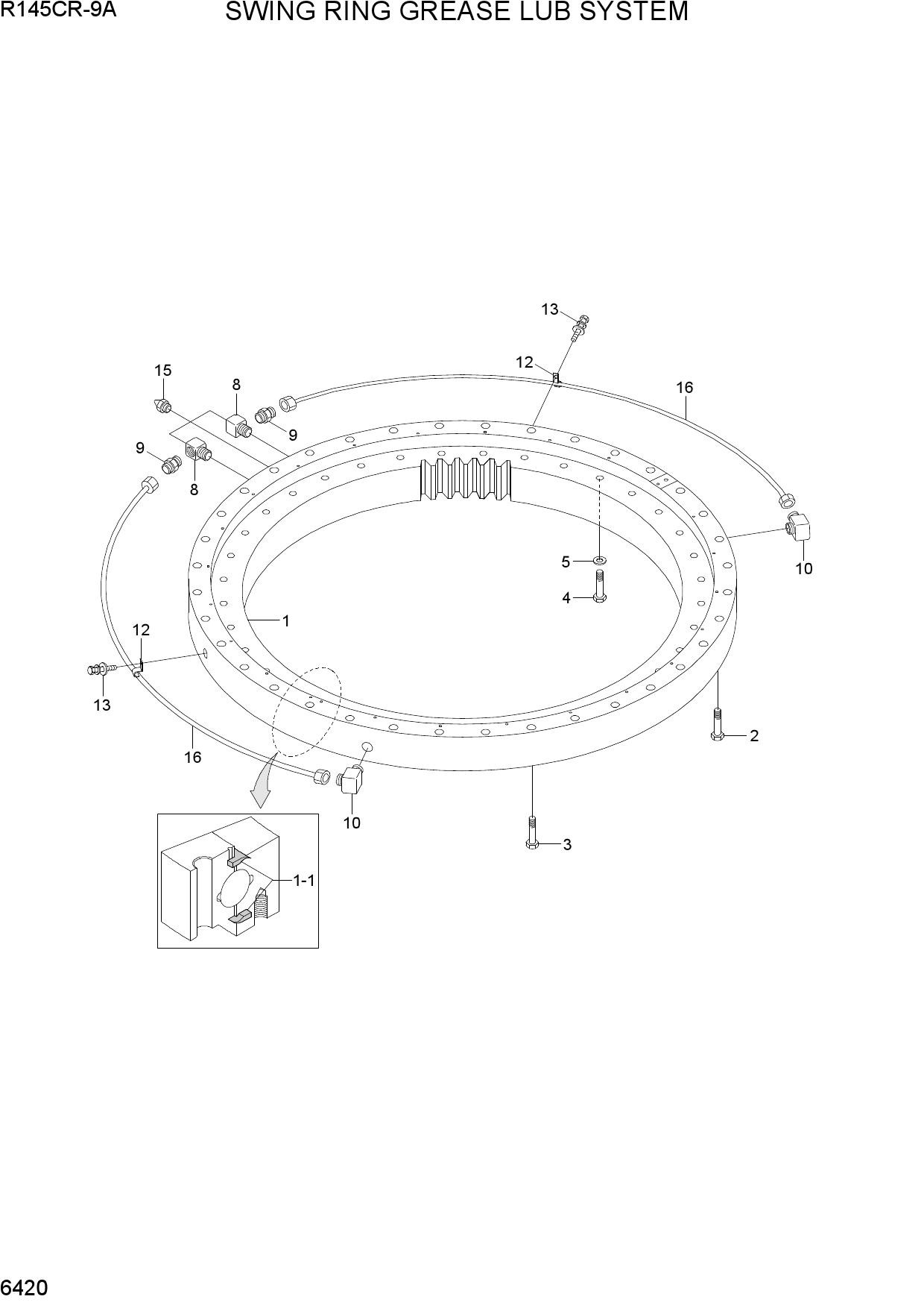 SWING RING GREASE LUB SYSTEM