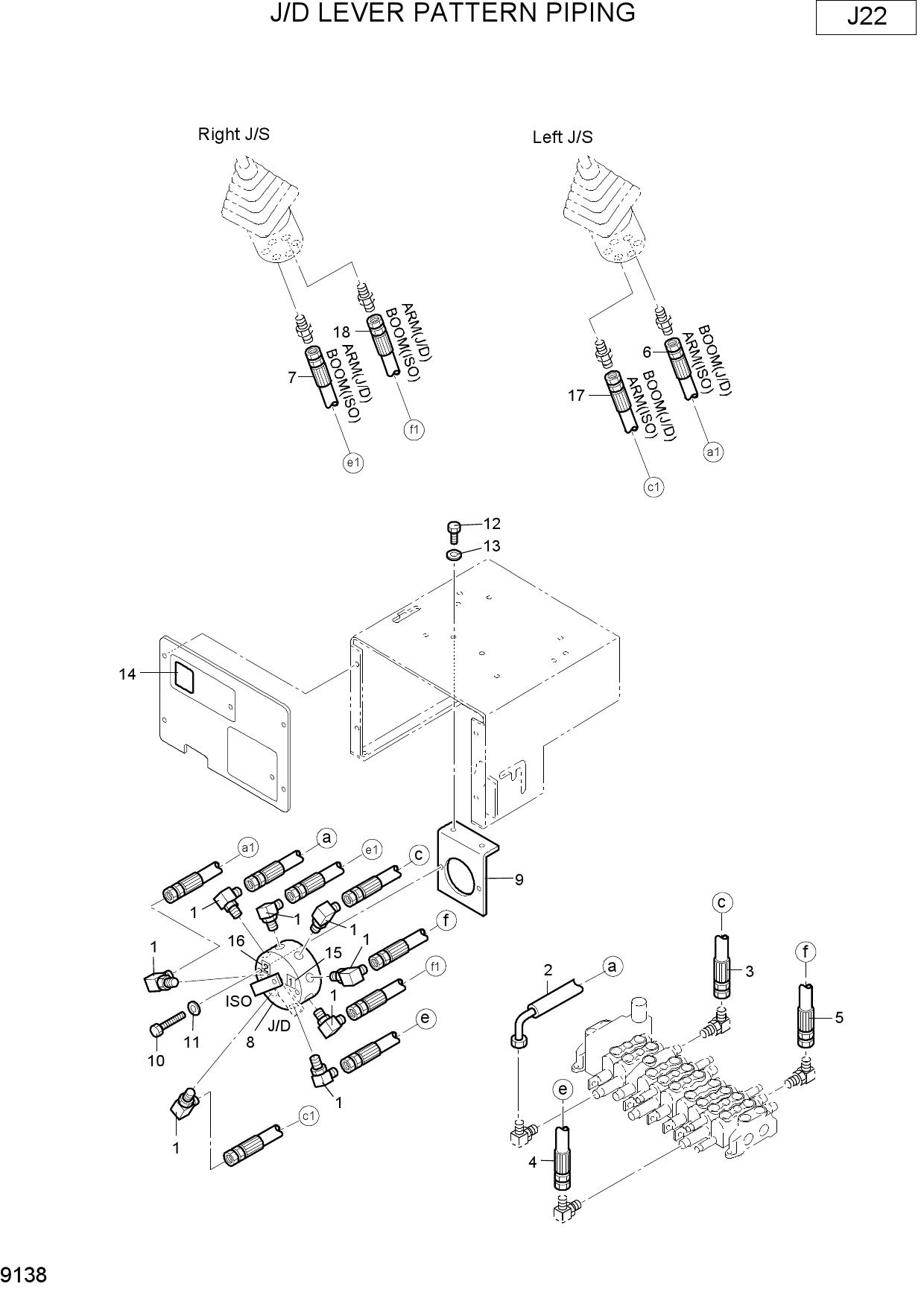 J/D LEVER PATTERN PIPING