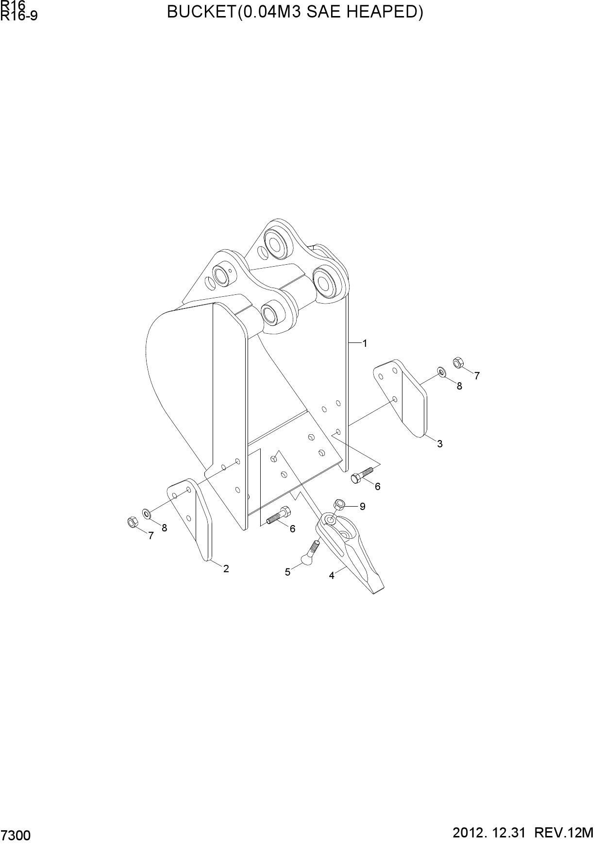 BUCKET(0.04M3 SAE HEAPED)