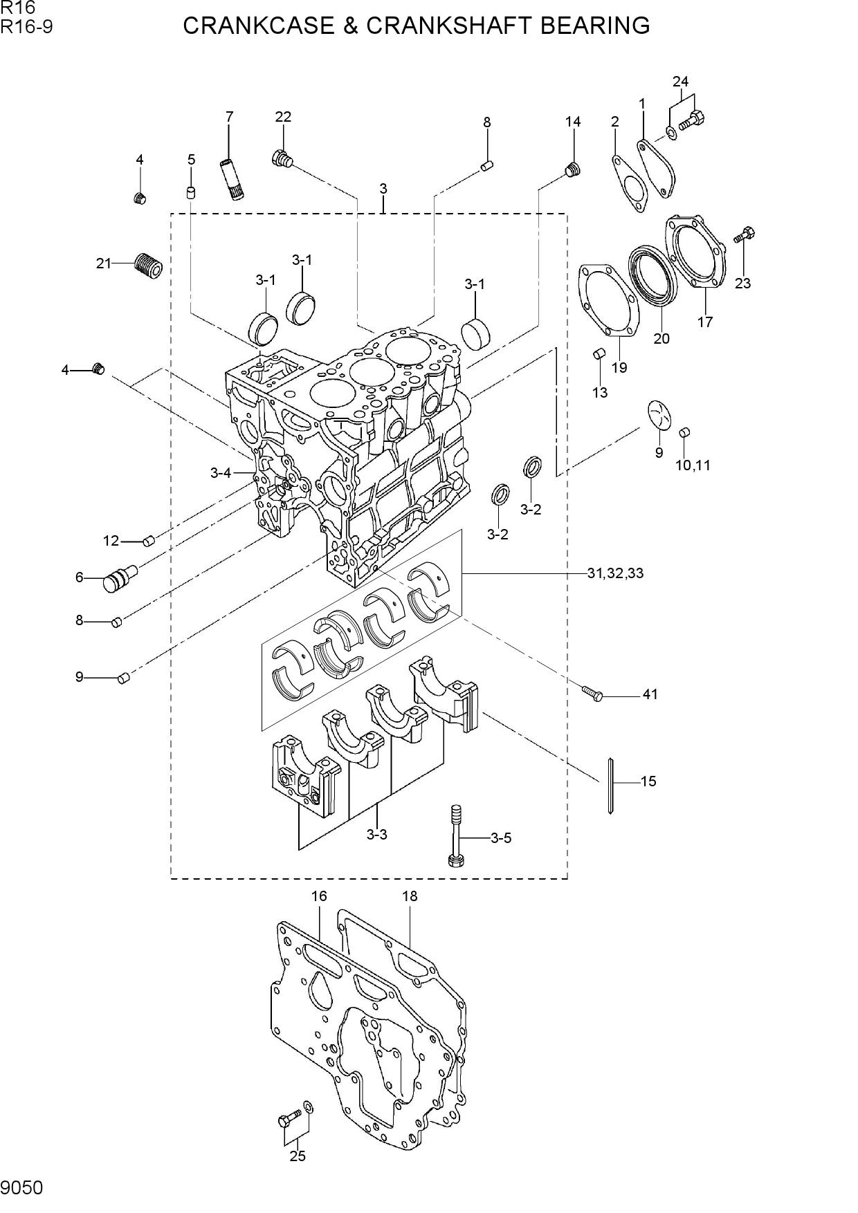 CRANKCASE & CRANKSHAFT BEARING