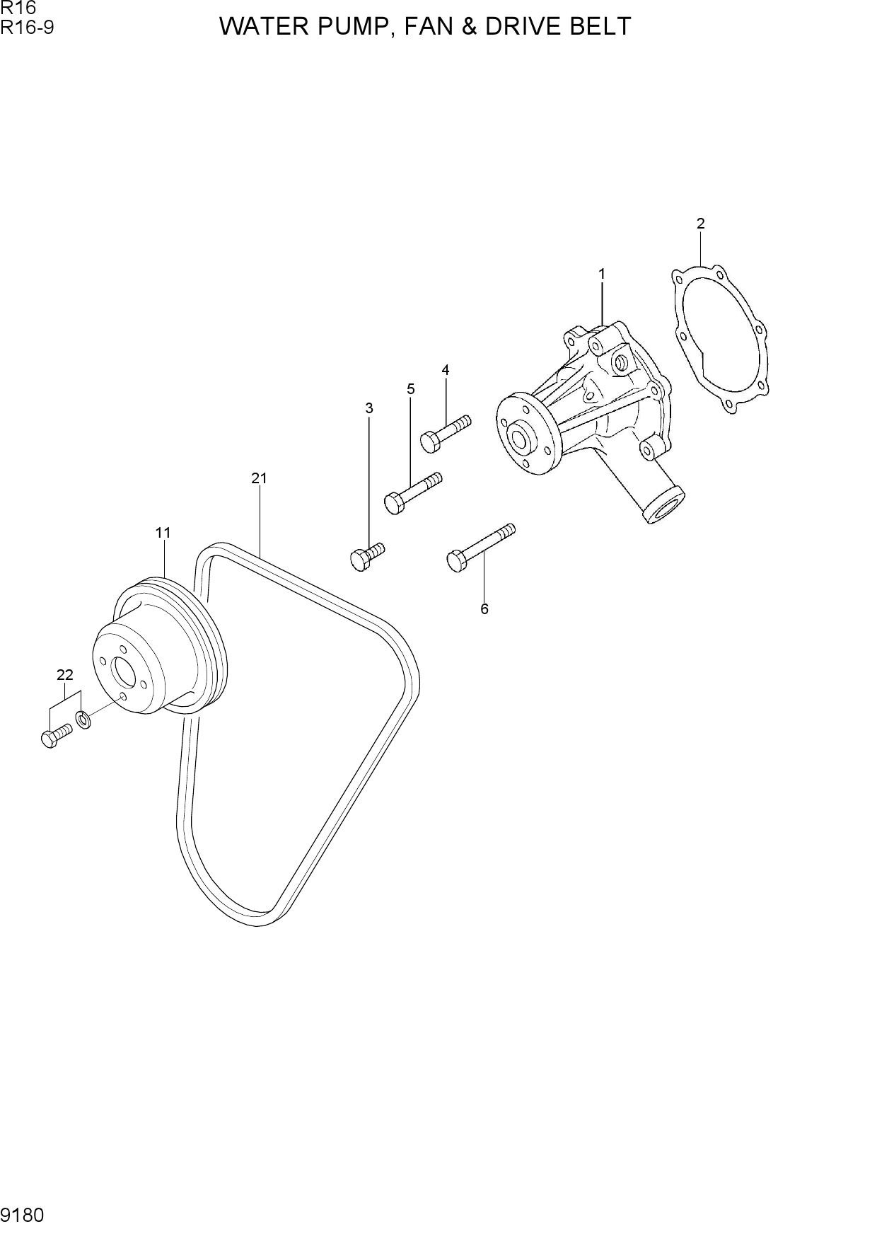 WATER PUMP, FAN & DRIVE BELT