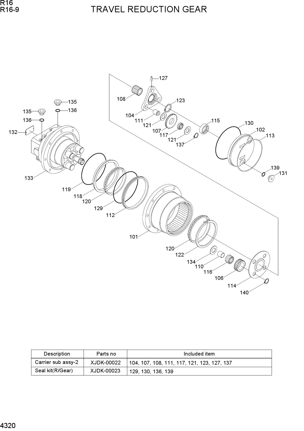 TRAVEL REDUCTION GEAR