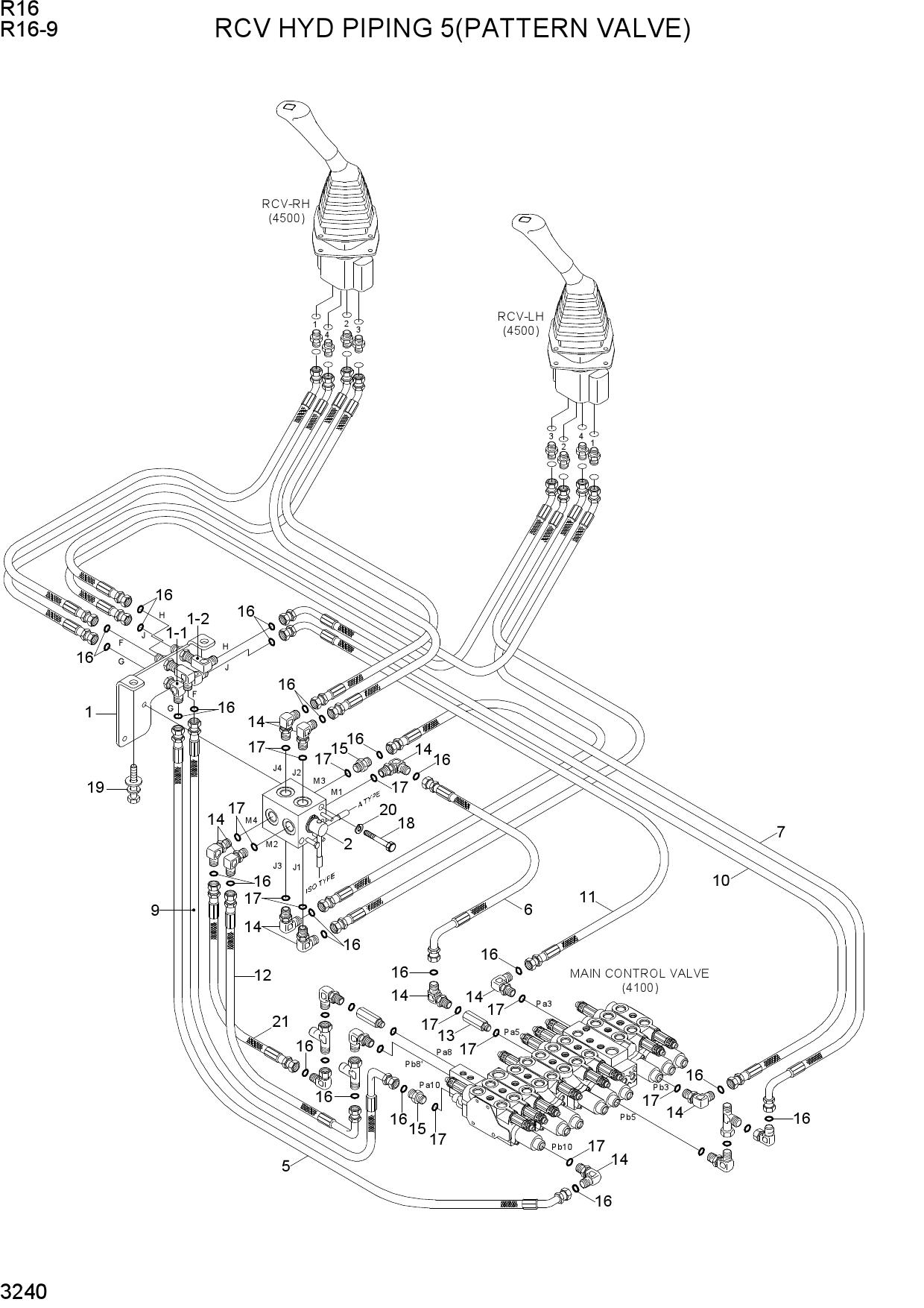 RCV HYD PIPING 5(PATTERN VALVE)
