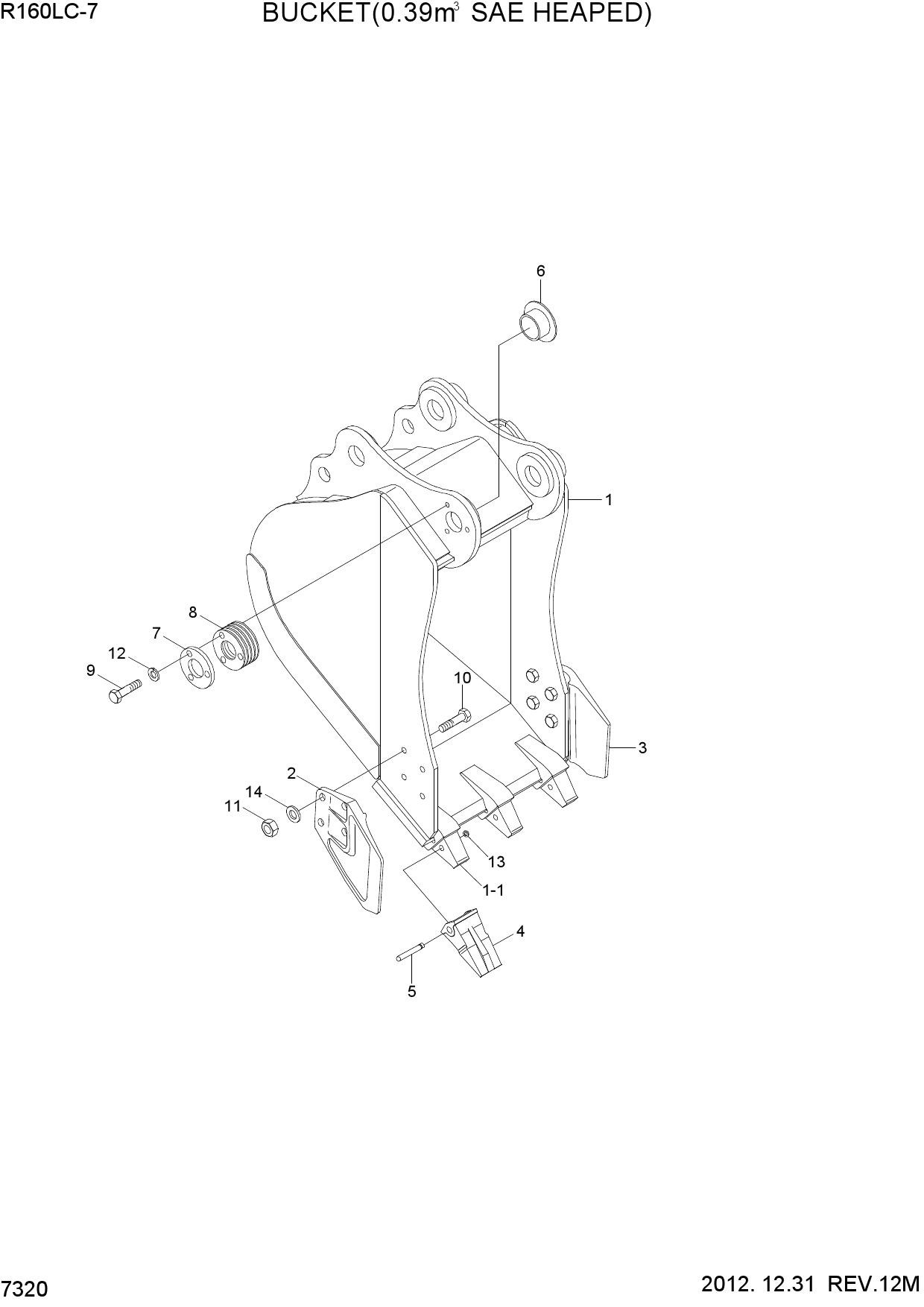 BUCKET(0.39M3 SAE HEAPED)