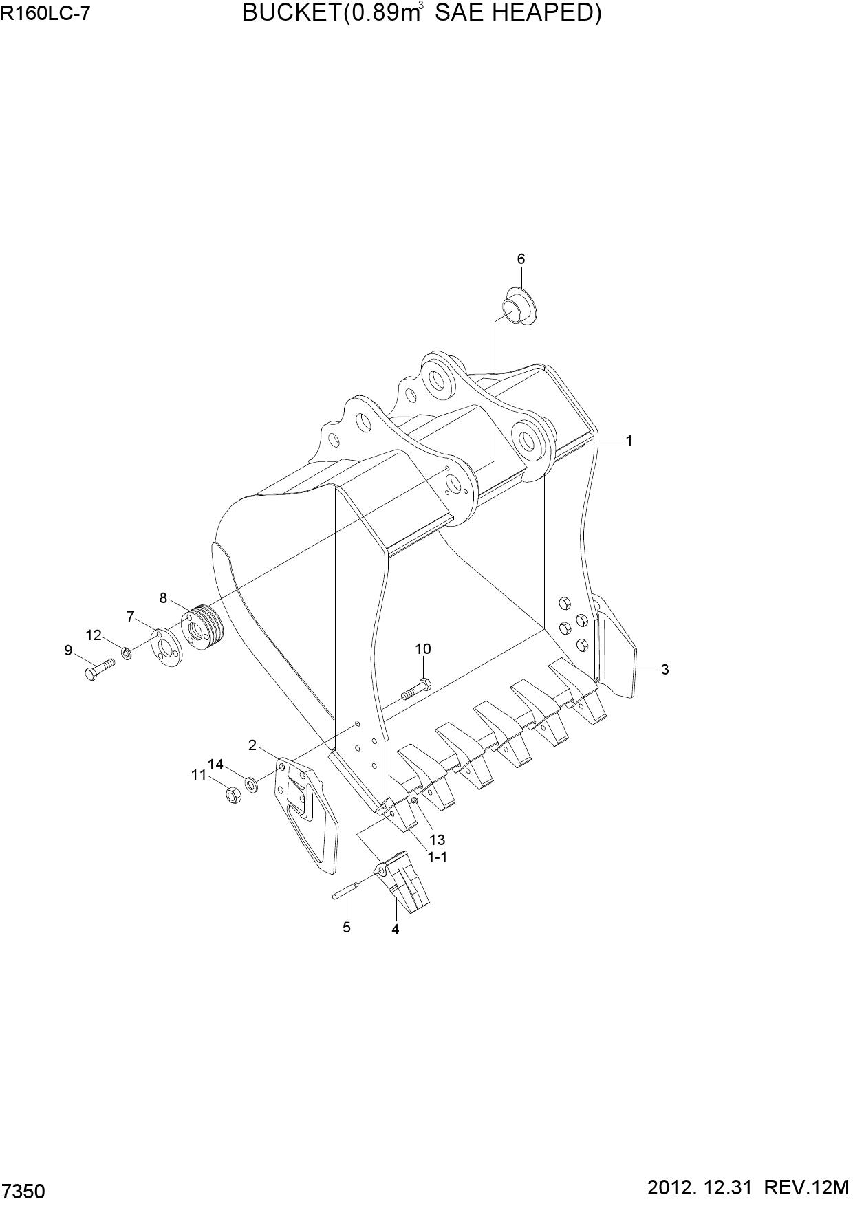BUCKET(0.89M3 SAE HEAPED)