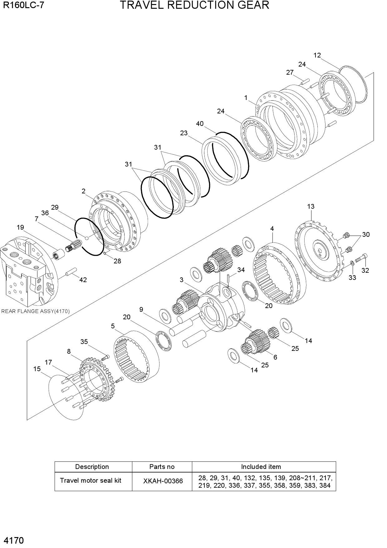 TRAVEL REDUCTION GEAR(TYPE 1)