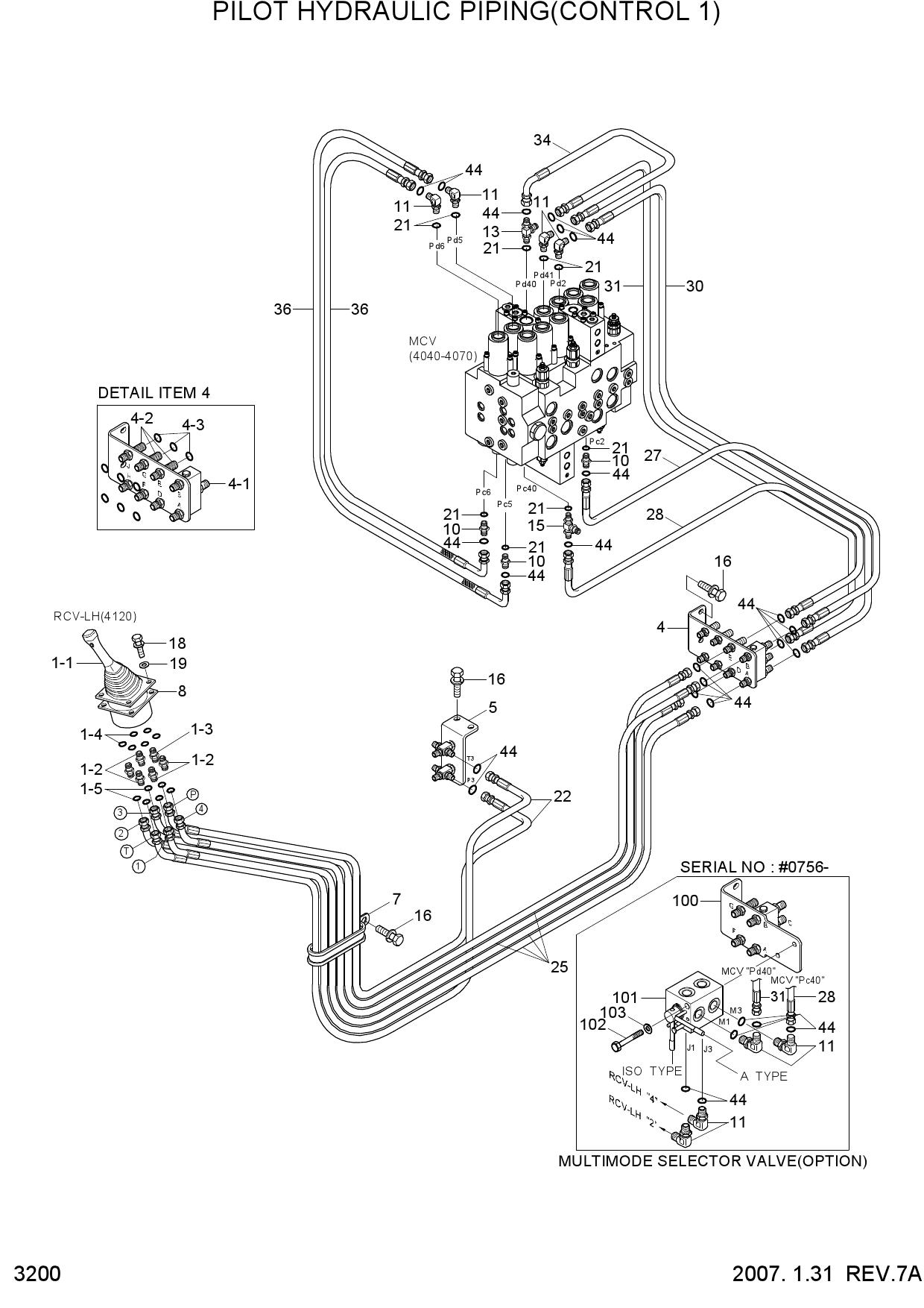 PILOT HYD PIPING(CONTROL 1)