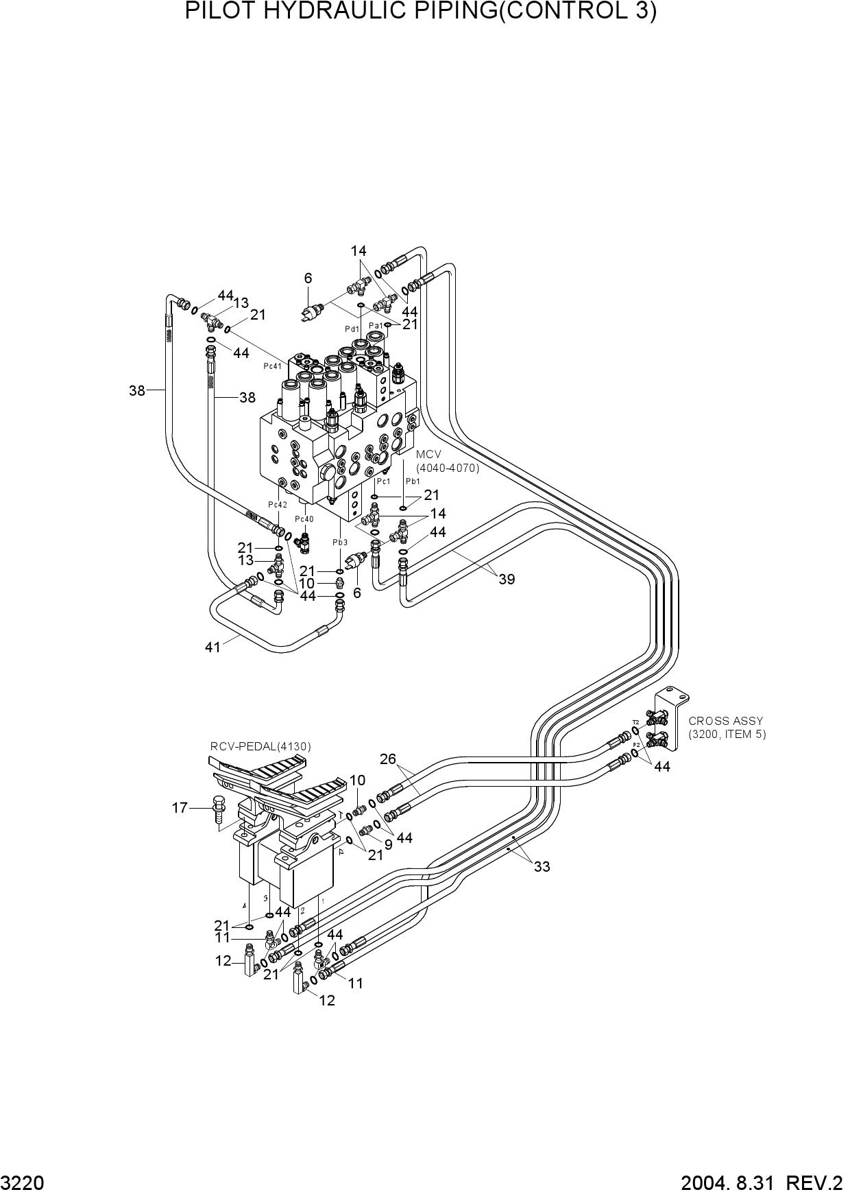 PILOT HYD PIPING(CONTROL 3)