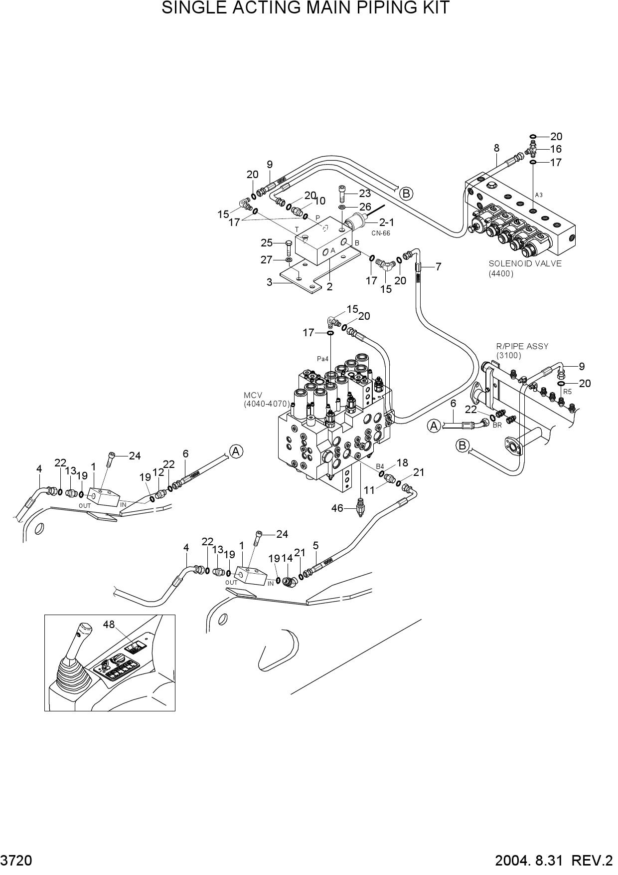 SINGLE ACTING MAIN PIPING KIT