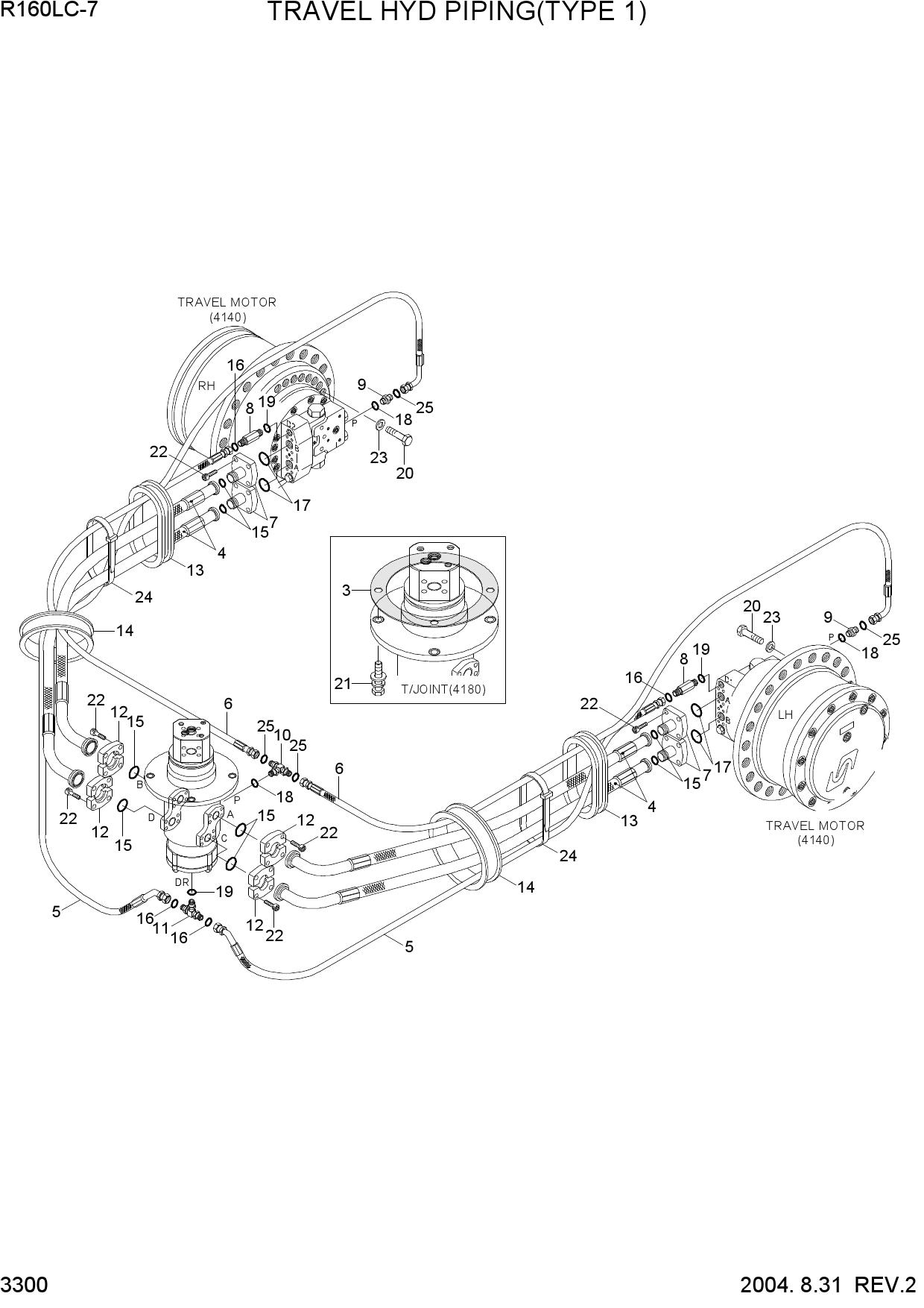 TRAVEL HYD PIPING(TYPE 1)