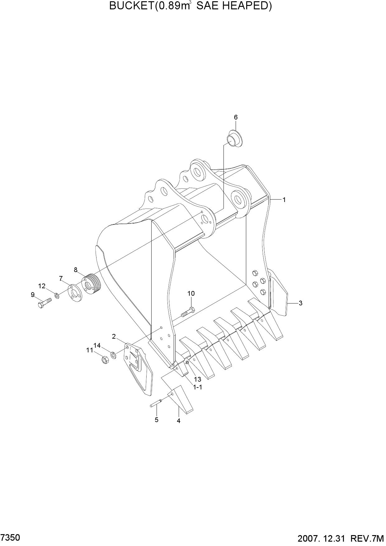 BUCKET(0.89M3 SAE HEAPED)