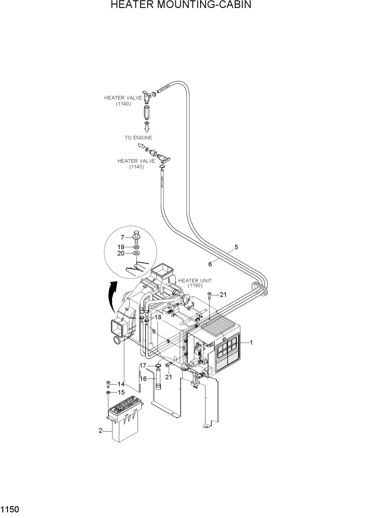 HEATER MOUNTING-CABIN