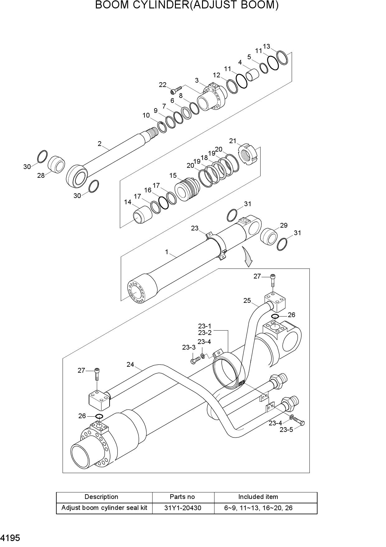 BOOM CYLINDER(ADJUST BOOM)