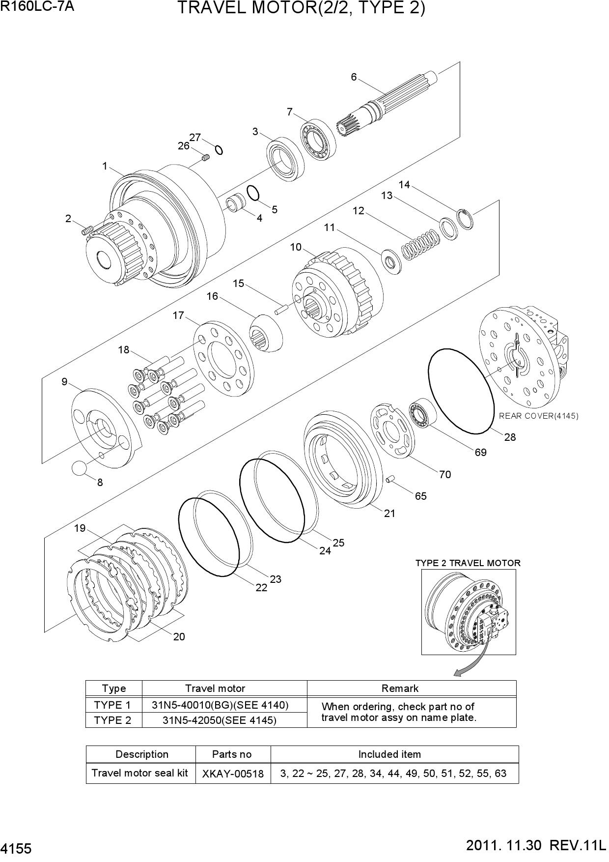 TRAVEL MOTOR(2/2, TYPE 2)