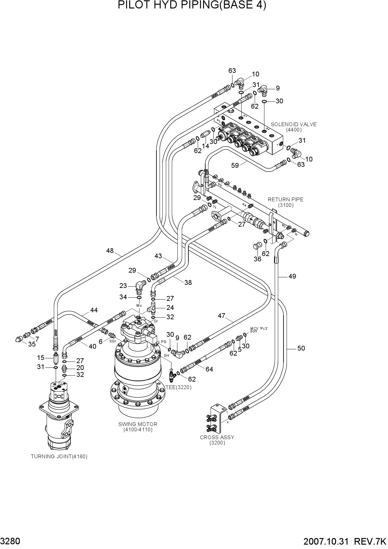 PILOT HYD PIPING(BASE 4)