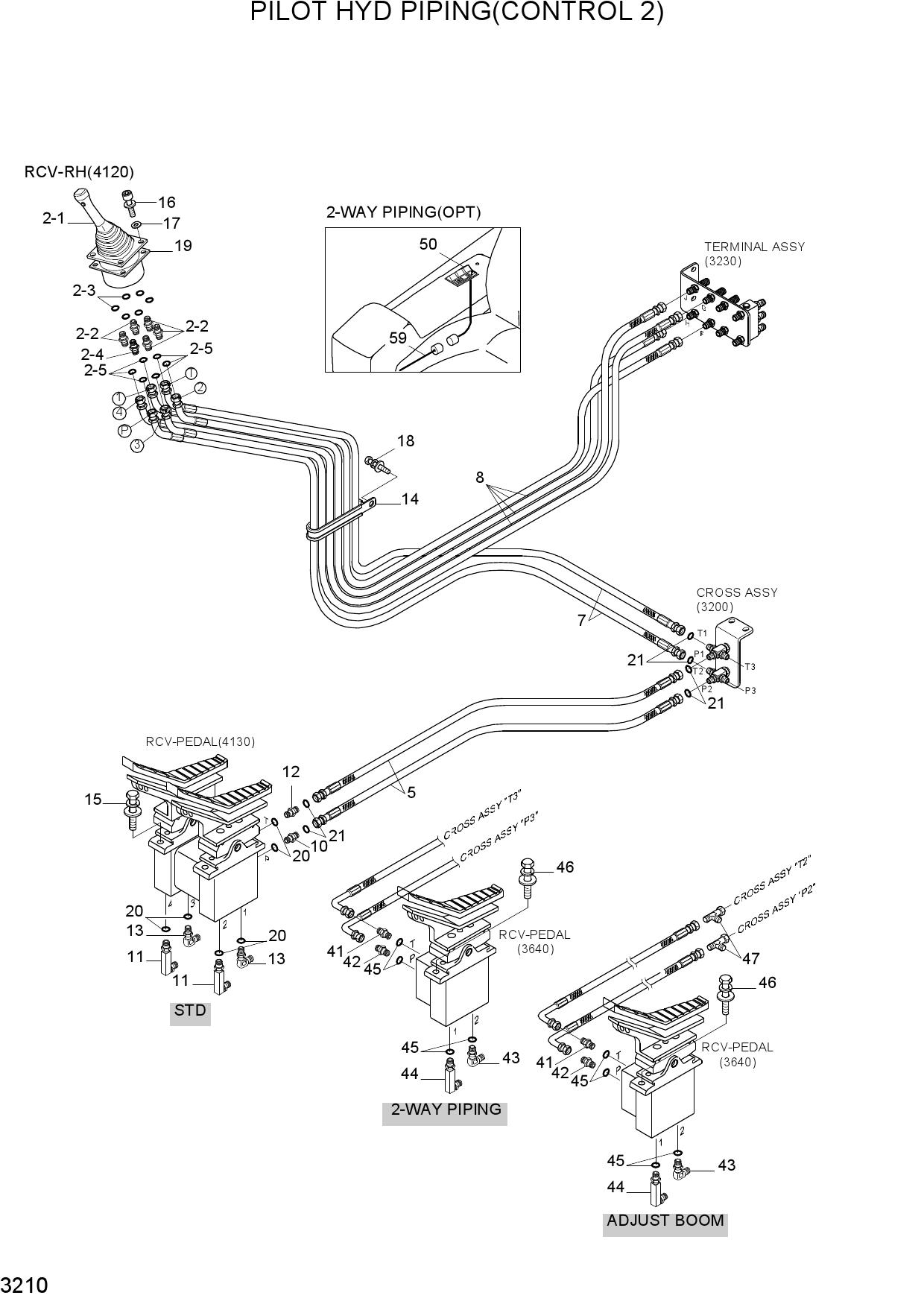 PILOT HYD PIPING(CONTROL 2)