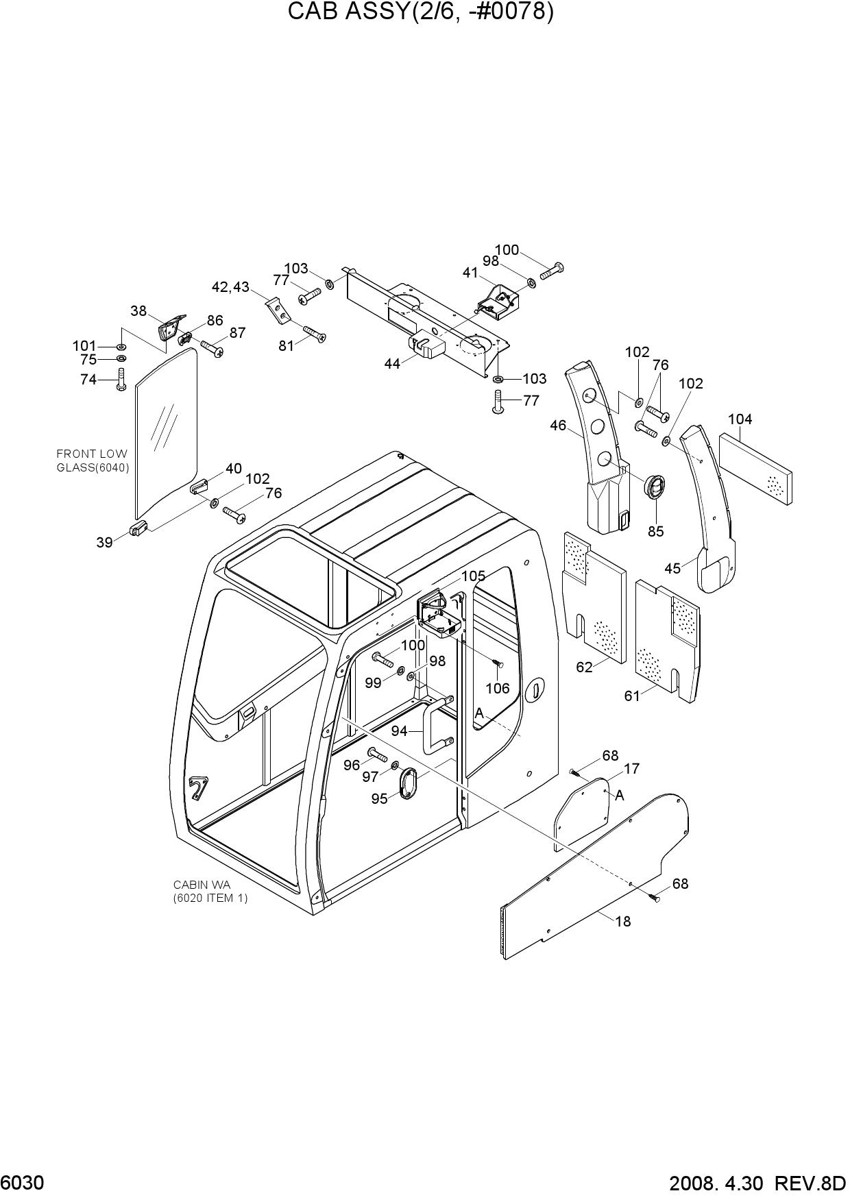 CAB ASSY(2/6, -#0078)